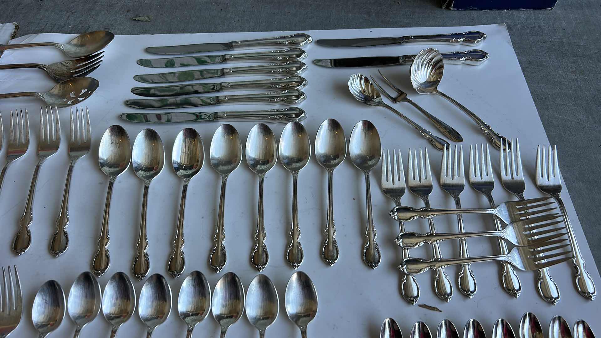 Photo 1 of 77 PCS INTERNATIONAL SILVER PLATE SERVING UTENSILS