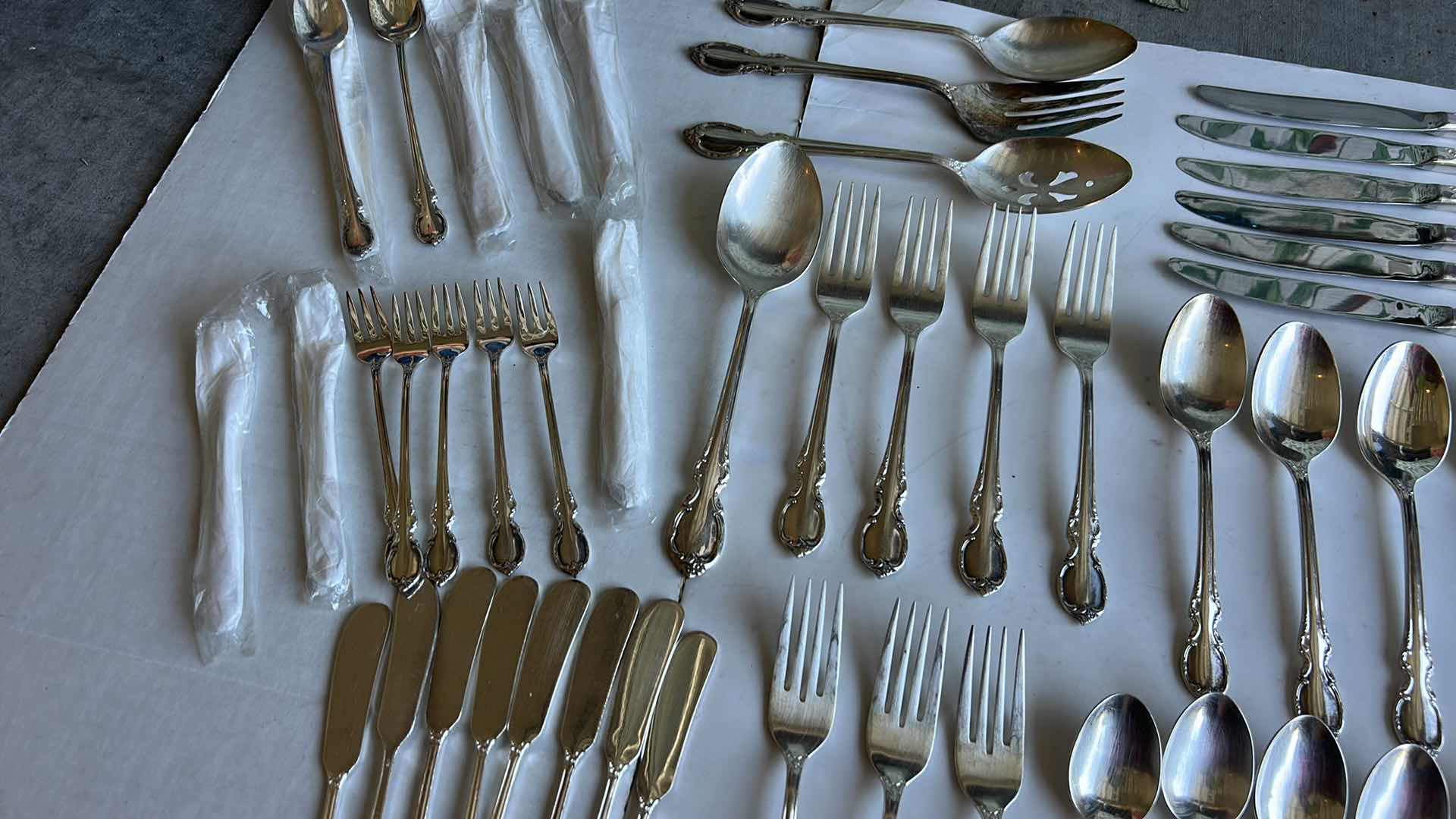 Photo 1 of 77 PCS INTERNATIONAL SILVER PLATE SERVING UTENSILS