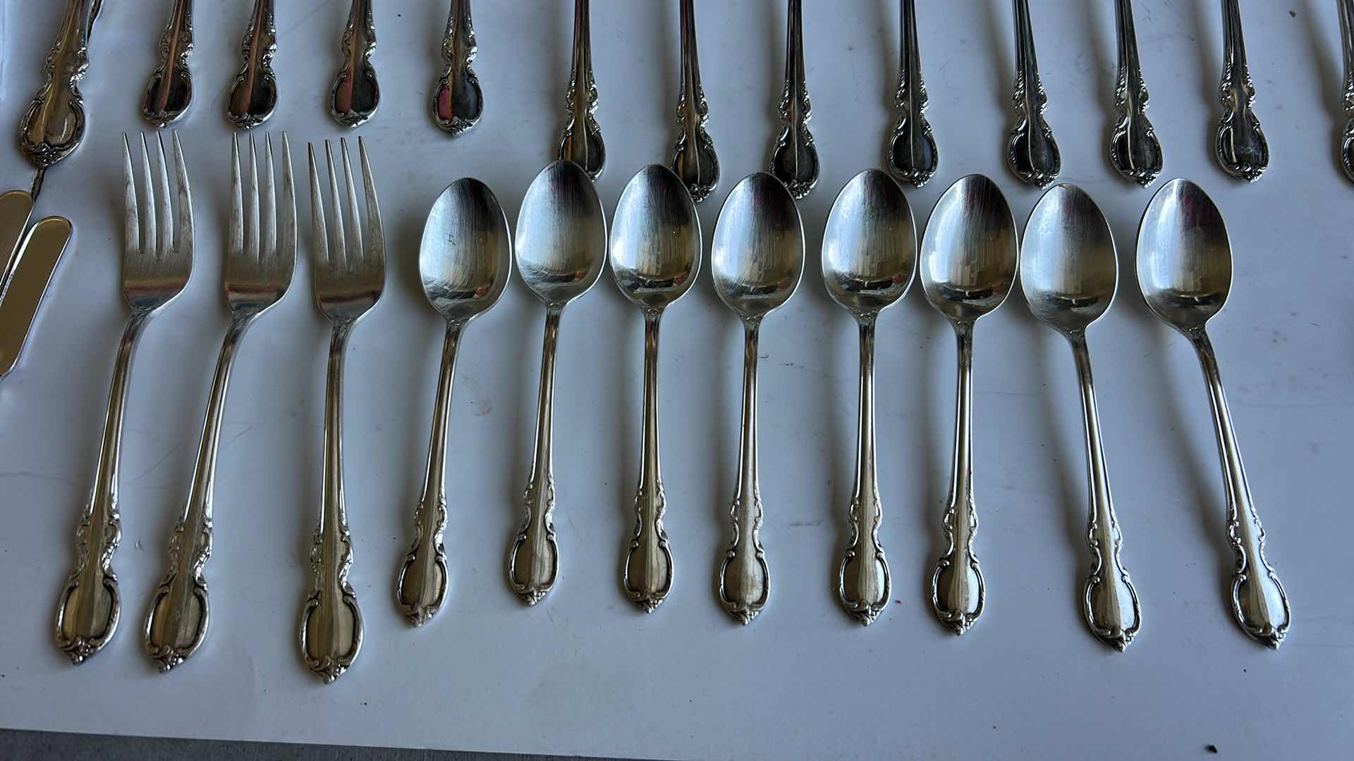 Photo 1 of 77 PCS INTERNATIONAL SILVER PLATE SERVING UTENSILS