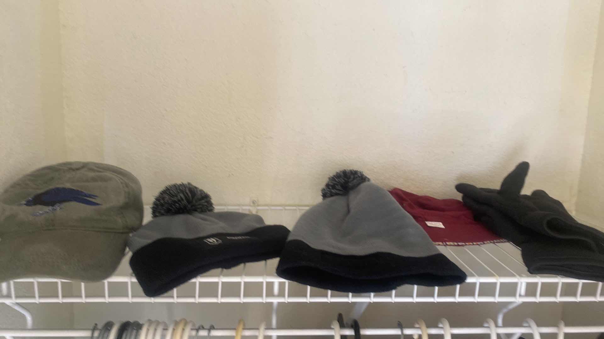 Photo 1 of WOMENS SIZE LARGE LIGHT WEIGHT JACKETS, HATS & SIZE 7 1/2 CASUAL SHOES