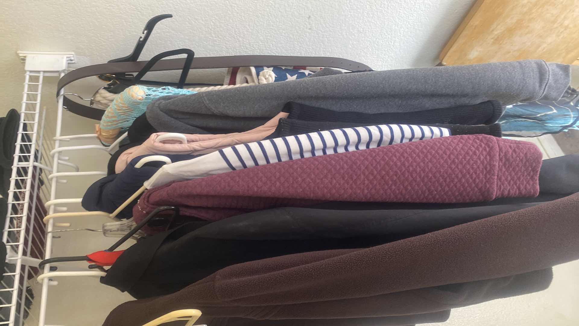 Photo 1 of WOMENS SIZE LARGE LIGHT WEIGHT JACKETS, HATS & SIZE 7 1/2 CASUAL SHOES