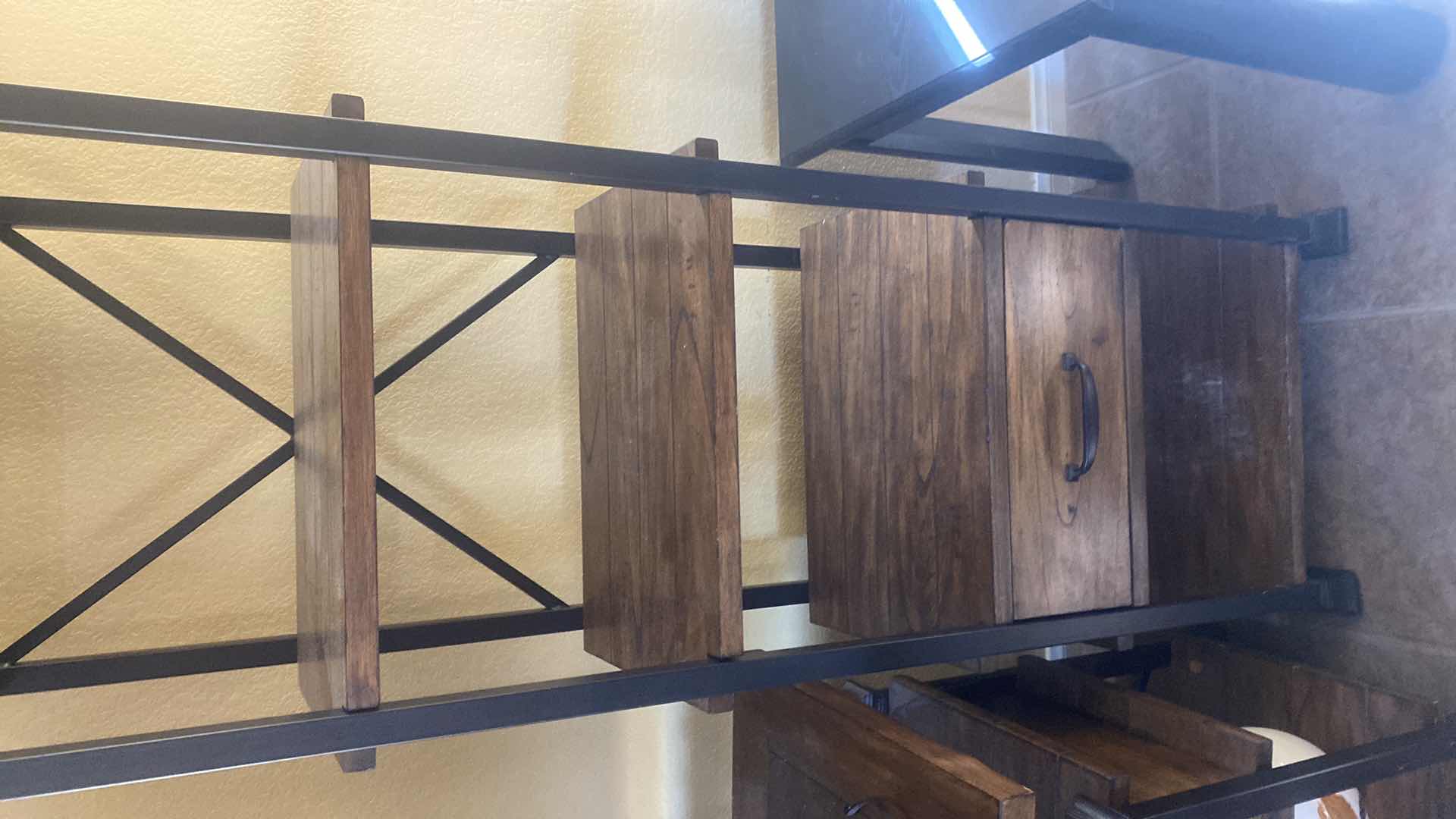 Photo 1 of DARK WOOD & IRON ETEGAE WITH 1 DRAWER 21“ x 16“ H68” (2 available Each sold separately)