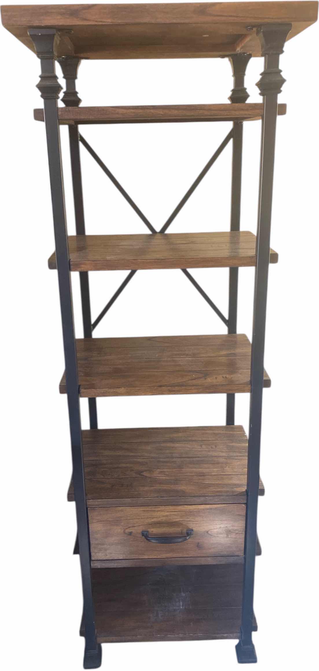 Photo 1 of DARK WOOD & IRON ETEGAE WITH 1 DRAWER 21“ x 16“ H68” (2 available Each sold separately)