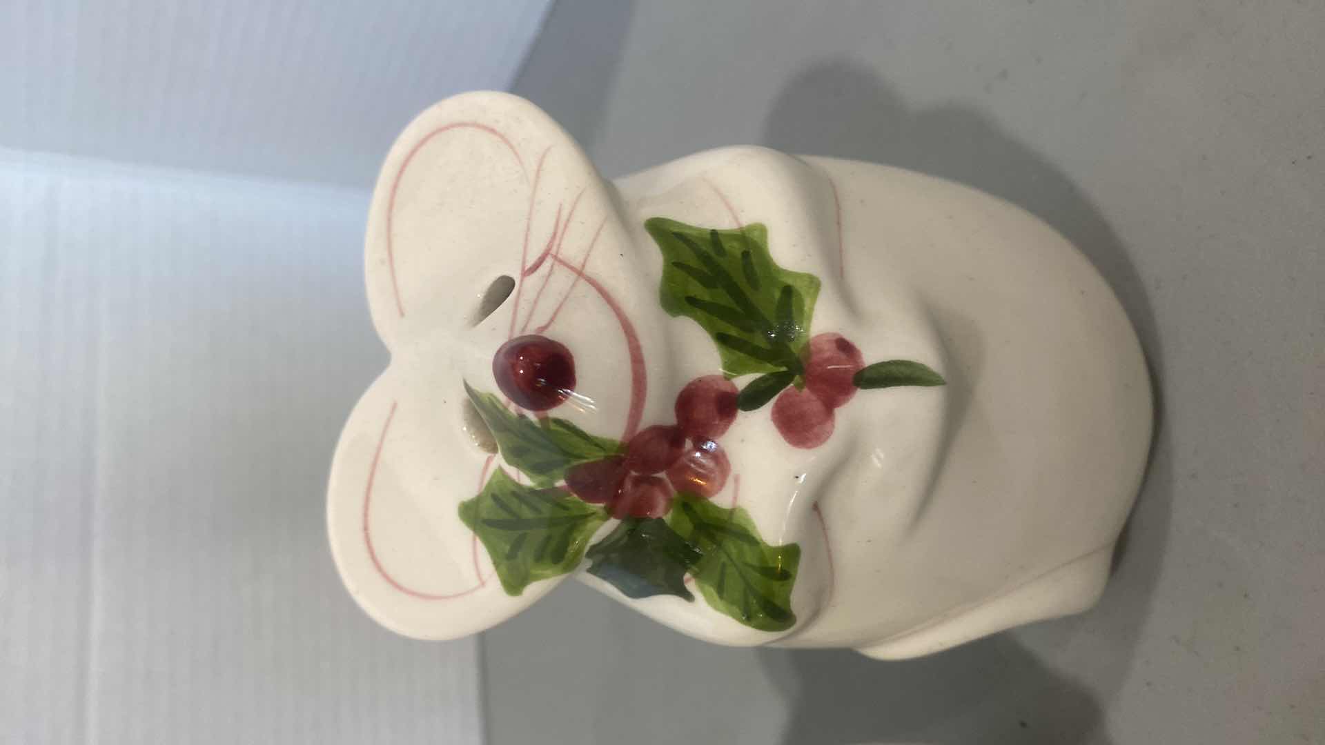 Photo 1 of CERAMIC PARMESAN CHEESE SHAKERS (plugs are missing on the bottom)