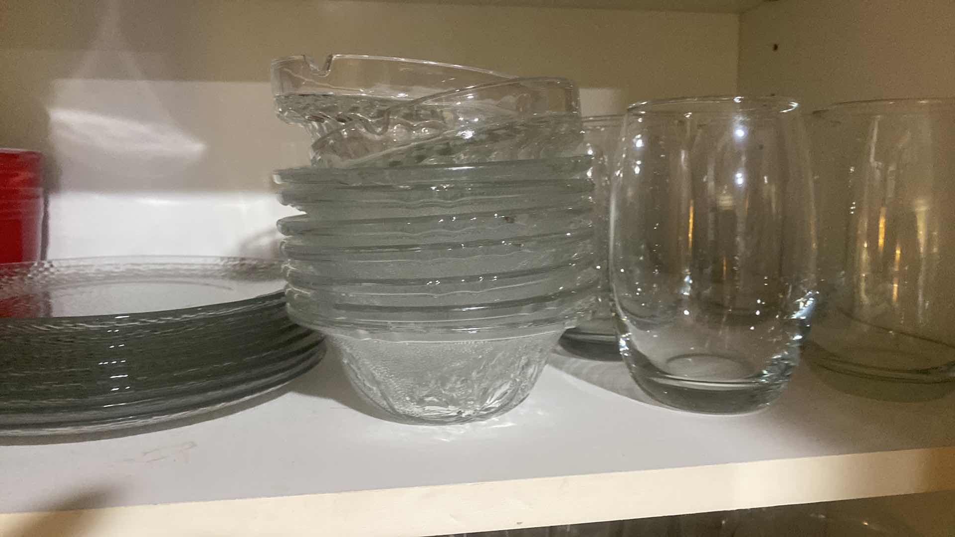 Photo 1 of CONTENTS OF CABINET - DISHES & GLASSWARE