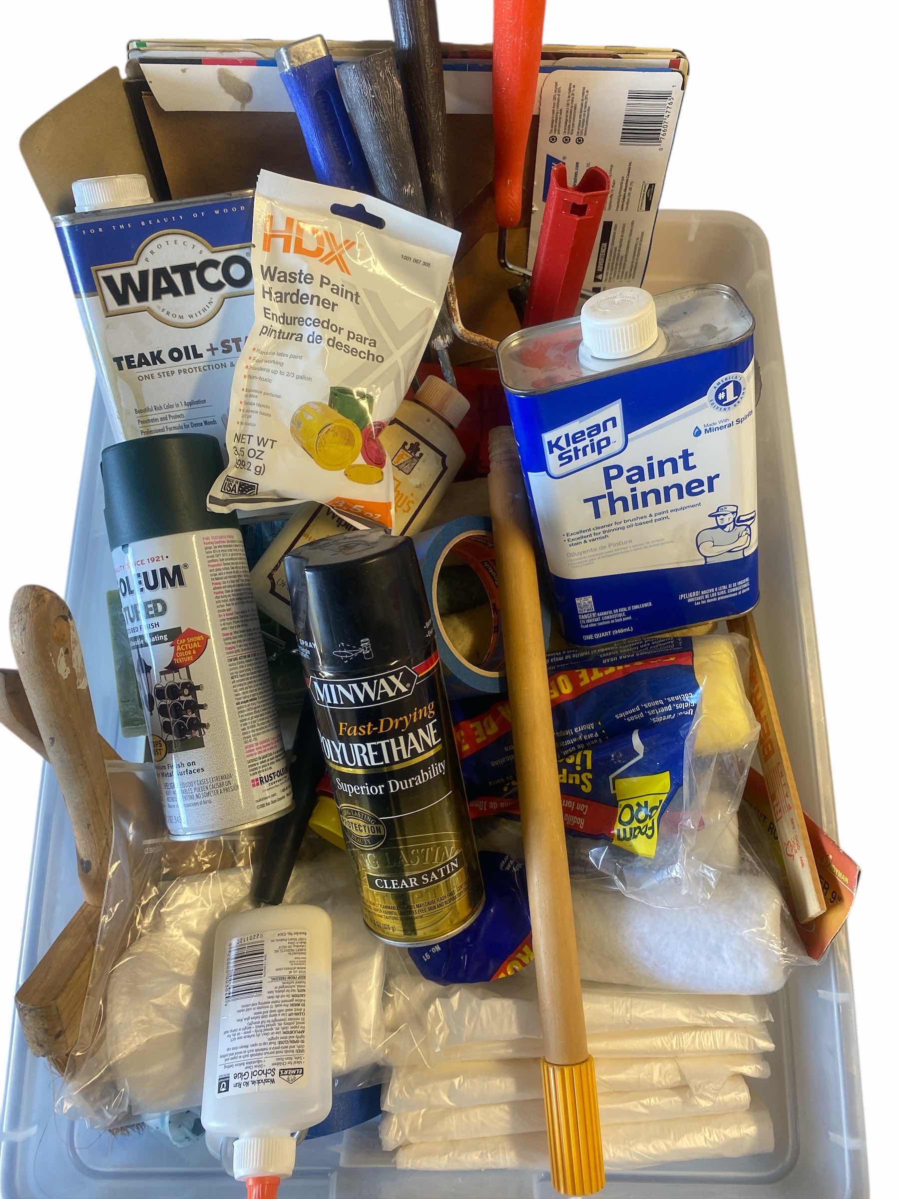 Photo 1 of TOTE & BUCKET IF PAINT SUPPLIES