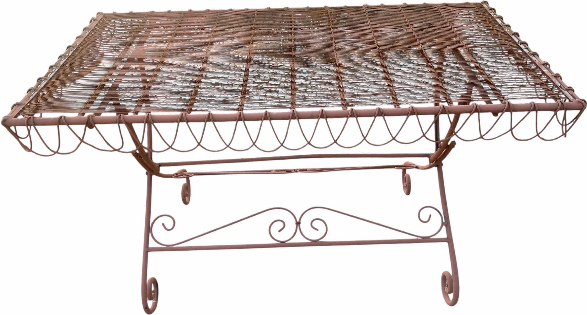 Photo 1 of METAL PATIO TABLE 35” x 18” H21”