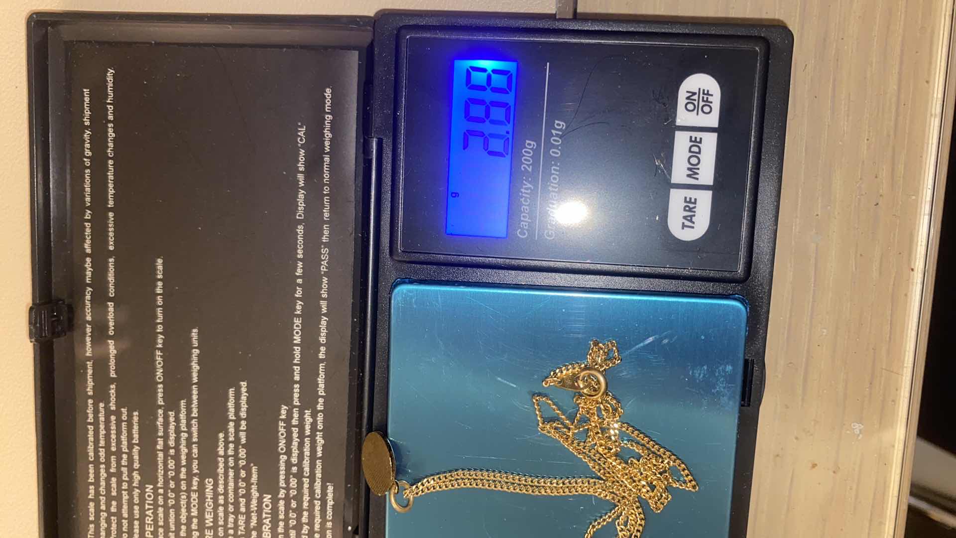 Photo 1 of 14K GOLD FILLED 18” CHAIN WITH LUTHER ROSE, CHAIN WEIGHS 2.88g