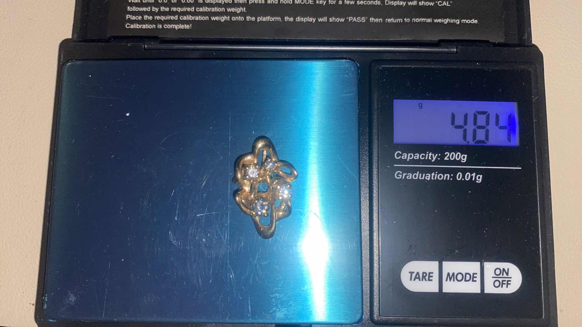 Photo 1 of 14K GOLD PENDANT WITH GEMSTONES TOTAL WEIGHT 4.82g