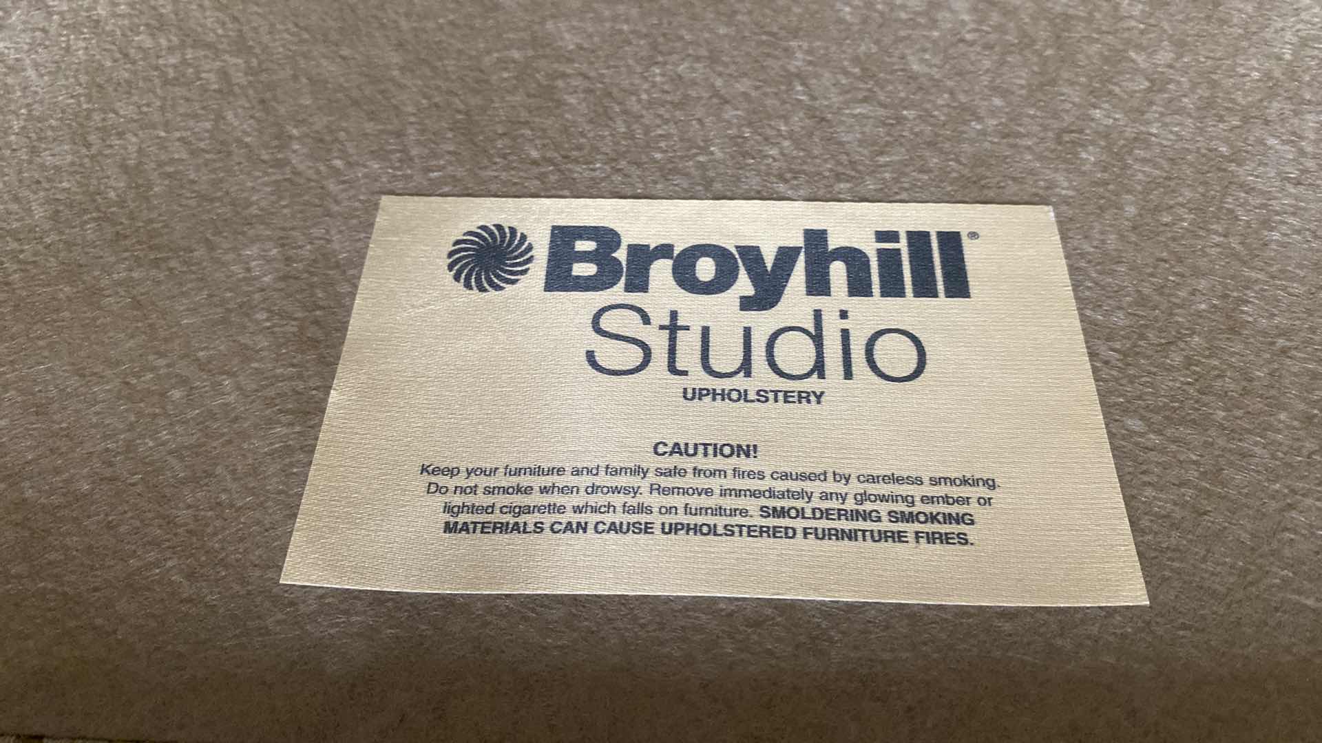 Photo 1 of 65” BROYHILL STUDIO GOLD FABRIC ROLLED ARMS LOVESEAT (liveseat and toss pillows only, other items sold separately)(sofa also available)