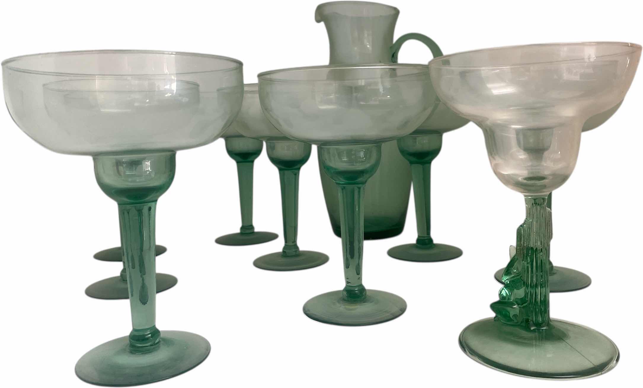 Photo 1 of CONTENTS OF CABINET - 9 MARGARITA GLASSES &  1 PITCHER