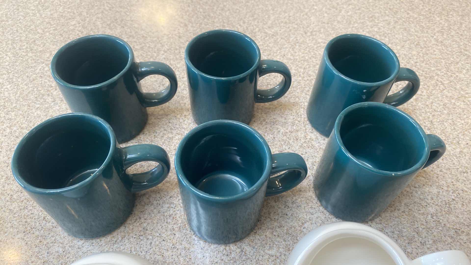 Photo 1 of CONTENTS OF CABINET - 12 PIECE SET FORMALITIES TEA/ESPRESSO & 6 GREEN ESPRESSO CUPS WITH 2 PITCHERS