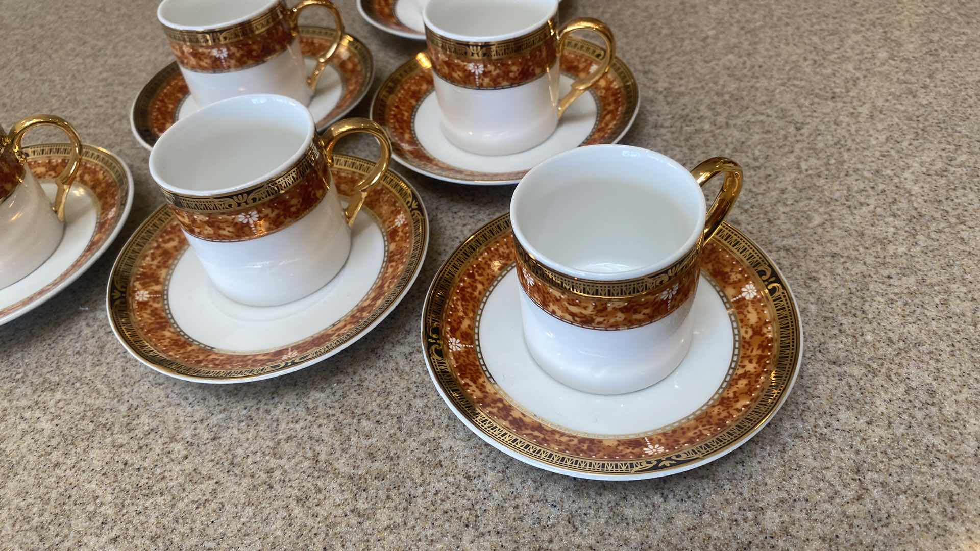 Photo 1 of CONTENTS OF CABINET - 12 PIECE SET FORMALITIES TEA/ESPRESSO & 6 GREEN ESPRESSO CUPS WITH 2 PITCHERS