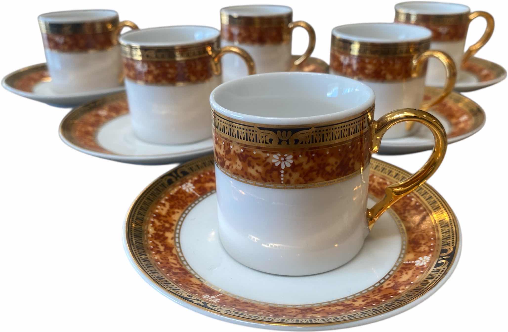 Photo 1 of CONTENTS OF CABINET - 12 PIECE SET FORMALITIES TEA/ESPRESSO & 6 GREEN ESPRESSO CUPS WITH 2 PITCHERS