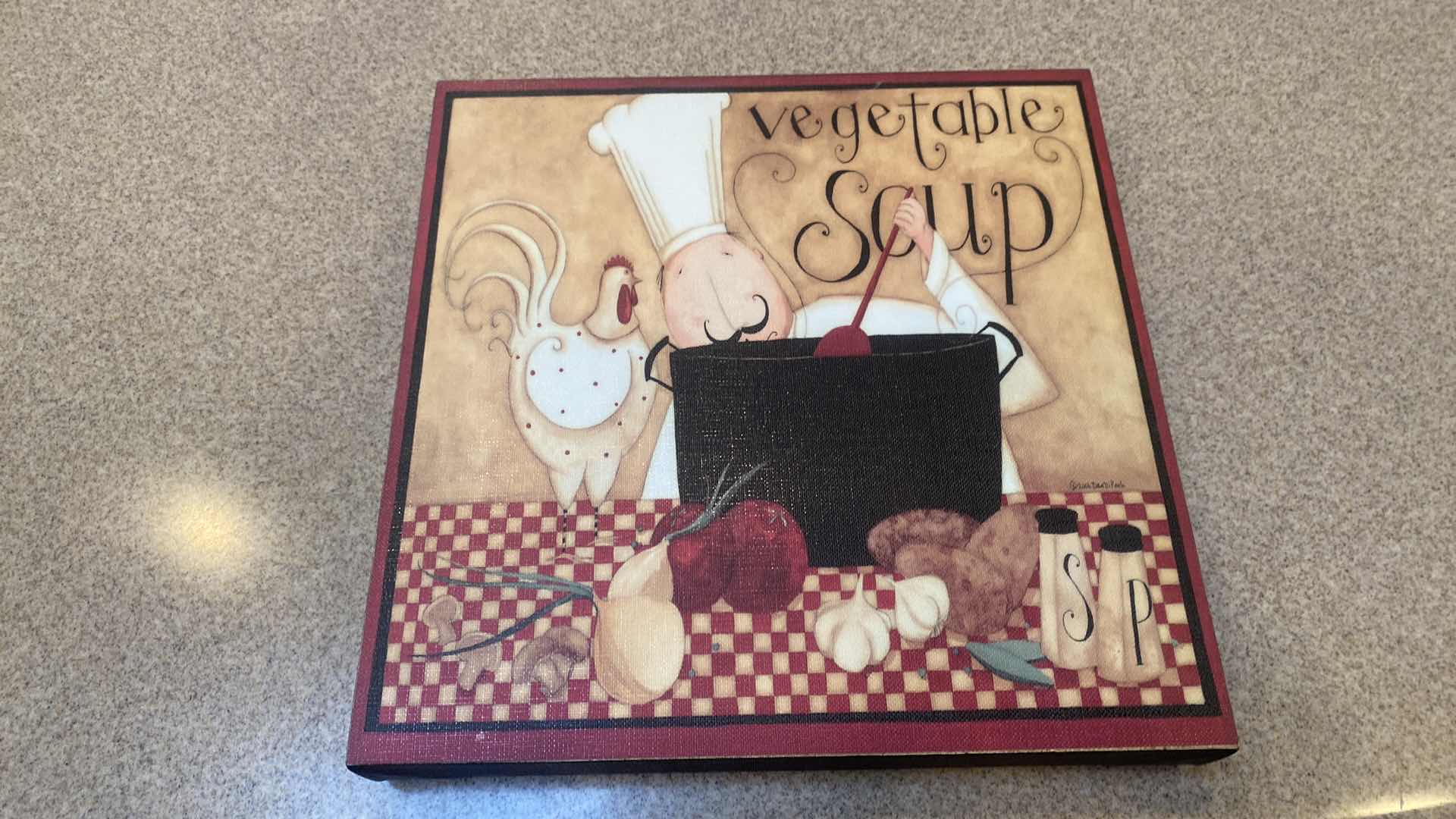 Photo 1 of 3-KITCHEN CHEF WALL DECOR LARGEST 11 1/2 x 11 1/2”