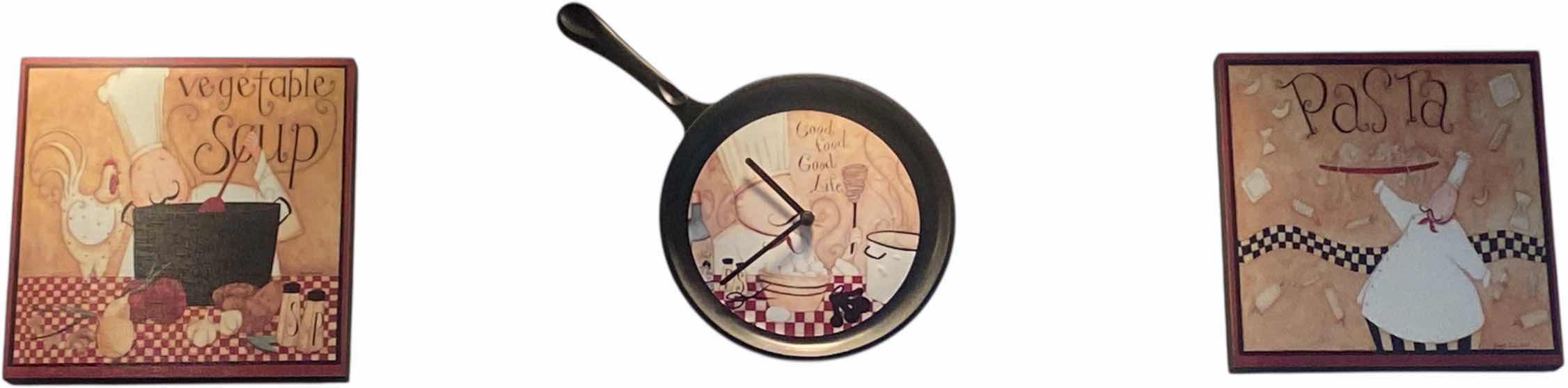 Photo 1 of 3-KITCHEN CHEF WALL DECOR LARGEST 11 1/2 x 11 1/2”