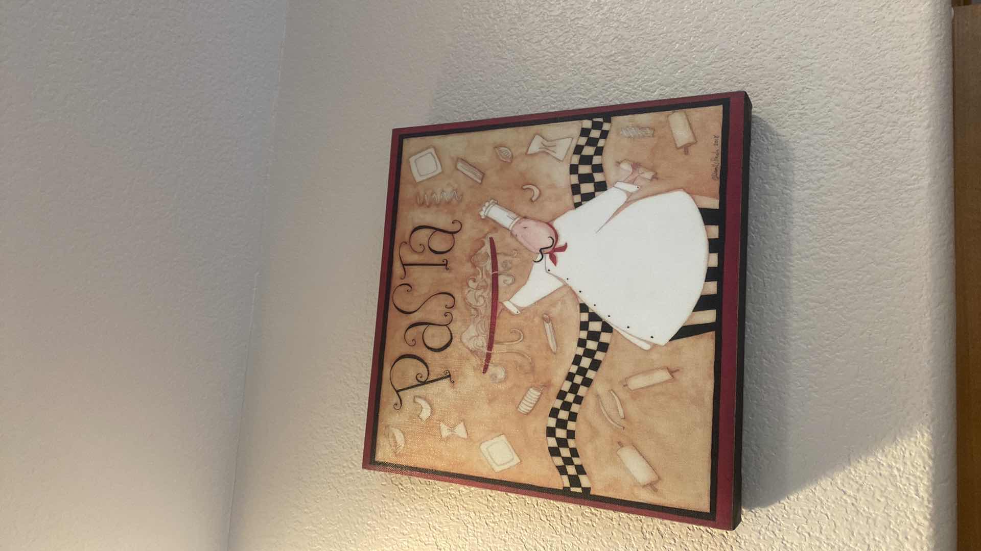 Photo 1 of 3-KITCHEN CHEF WALL DECOR LARGEST 11 1/2 x 11 1/2”