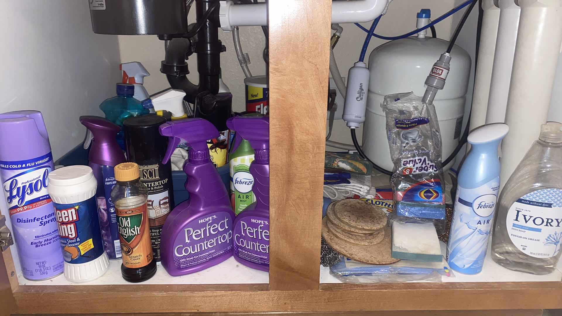 Photo 1 of CONTENTS OF CABINET - CLEANING SUPPLIES