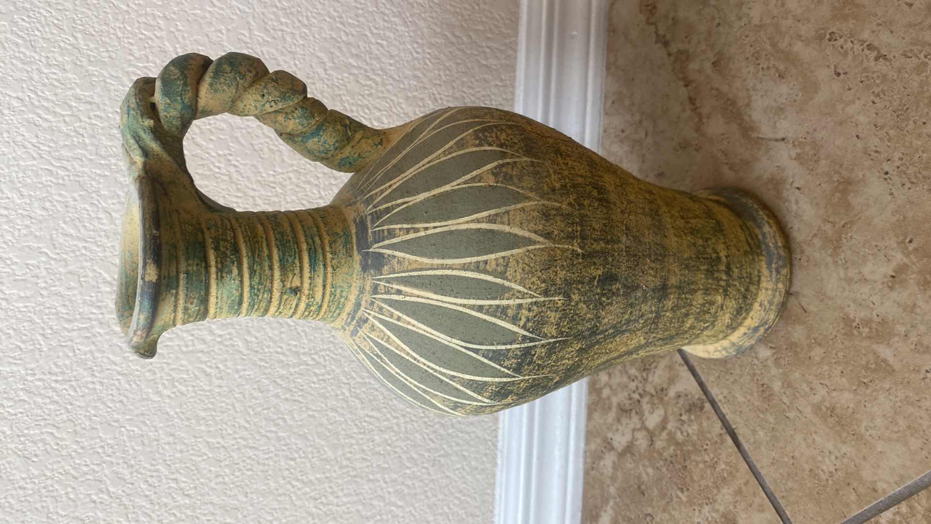 Photo 1 of PAIR OF POTTERY PITCHERS H15”