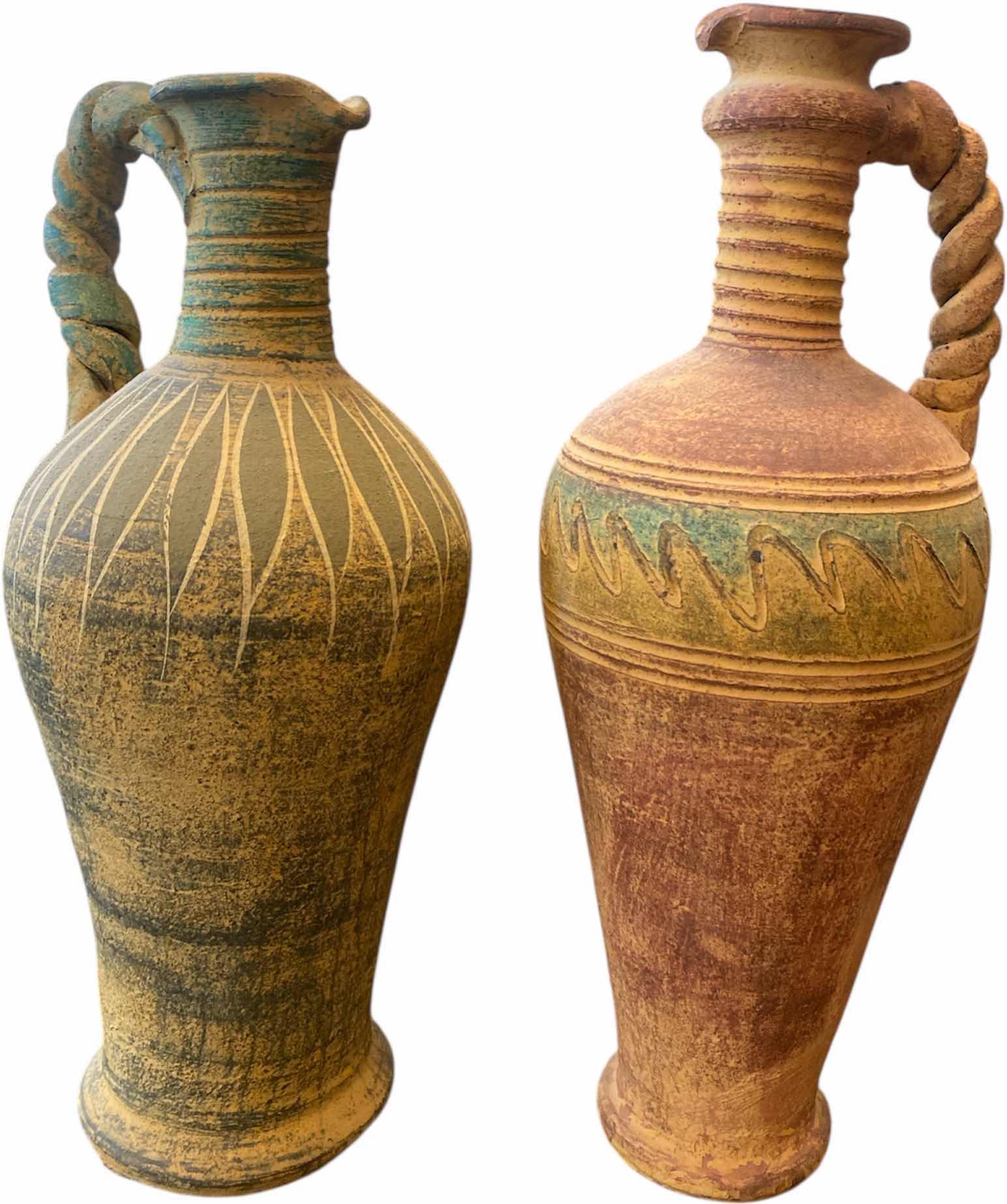 Photo 1 of PAIR OF POTTERY PITCHERS H15”