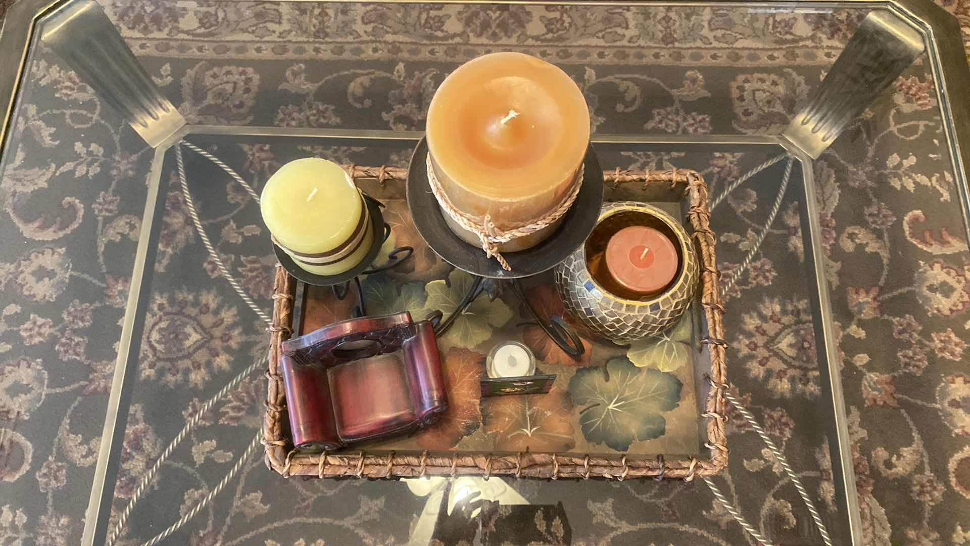 Photo 1 of 6-HOME DECOR TRAY, CANDLES & MORE