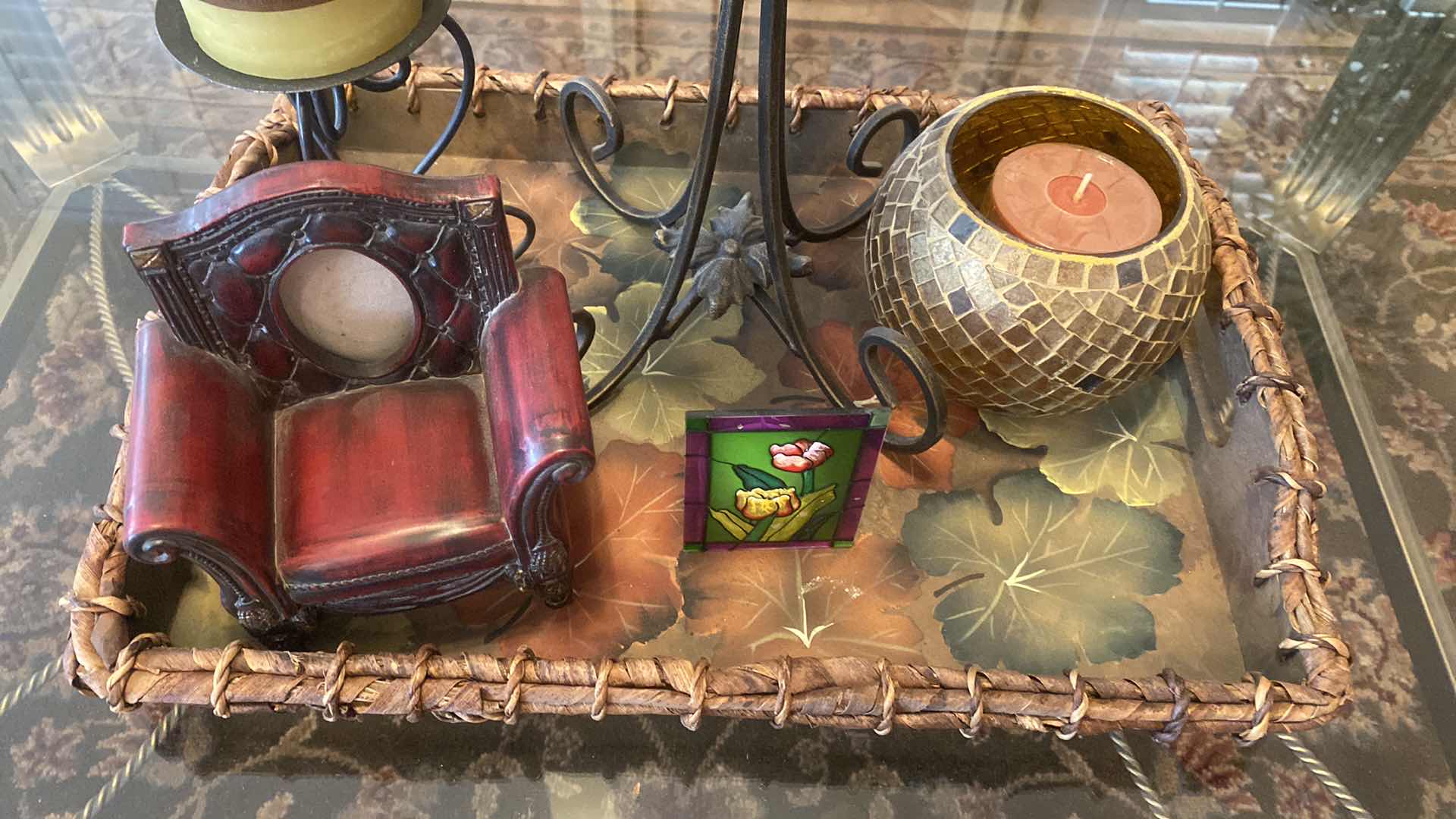 Photo 1 of 6-HOME DECOR TRAY, CANDLES & MORE