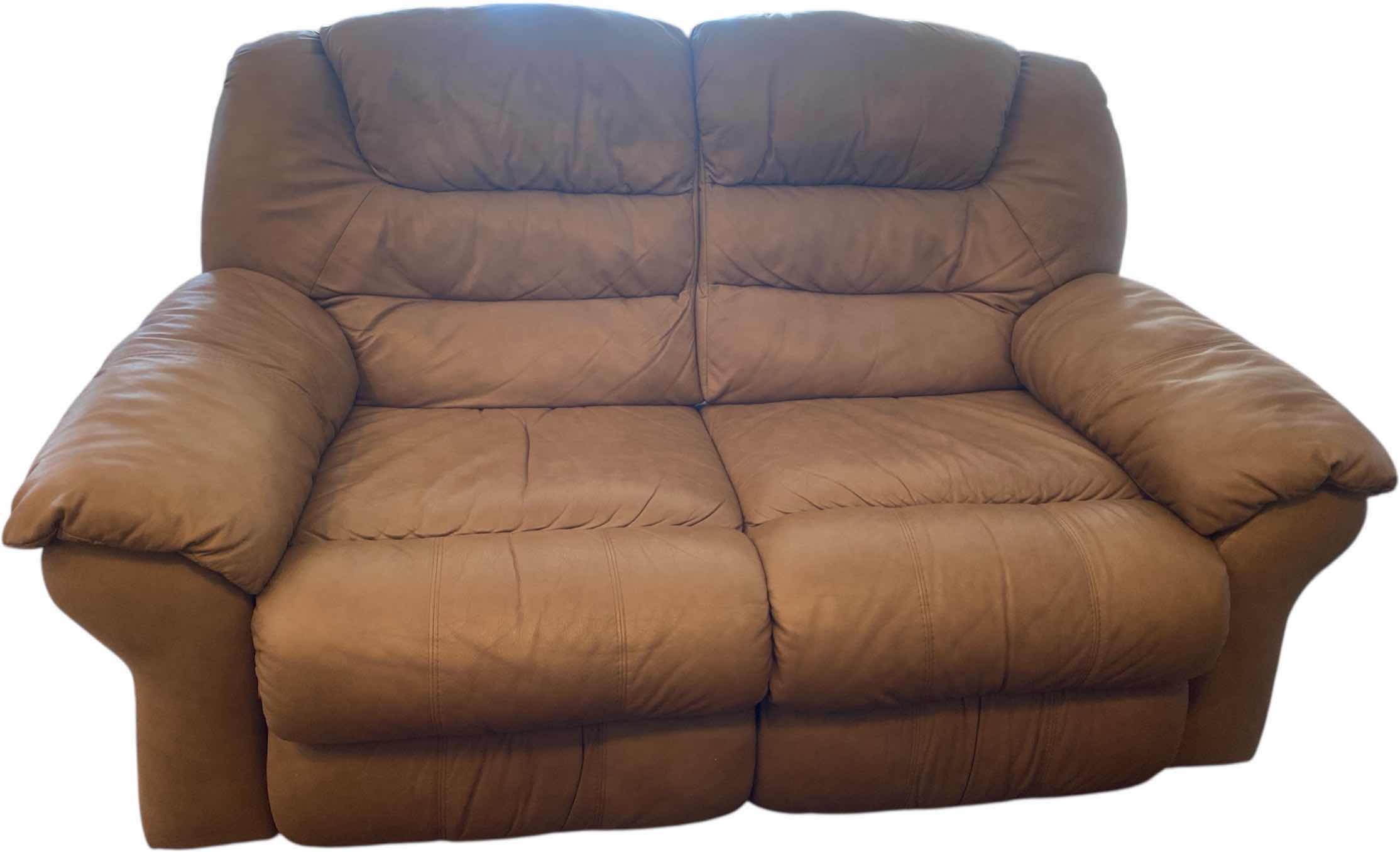 Photo 1 of 66” BONDED LEATHER LOVE SEAT WITH MANUAL RECLINE (SOFA available also, sold separately)
