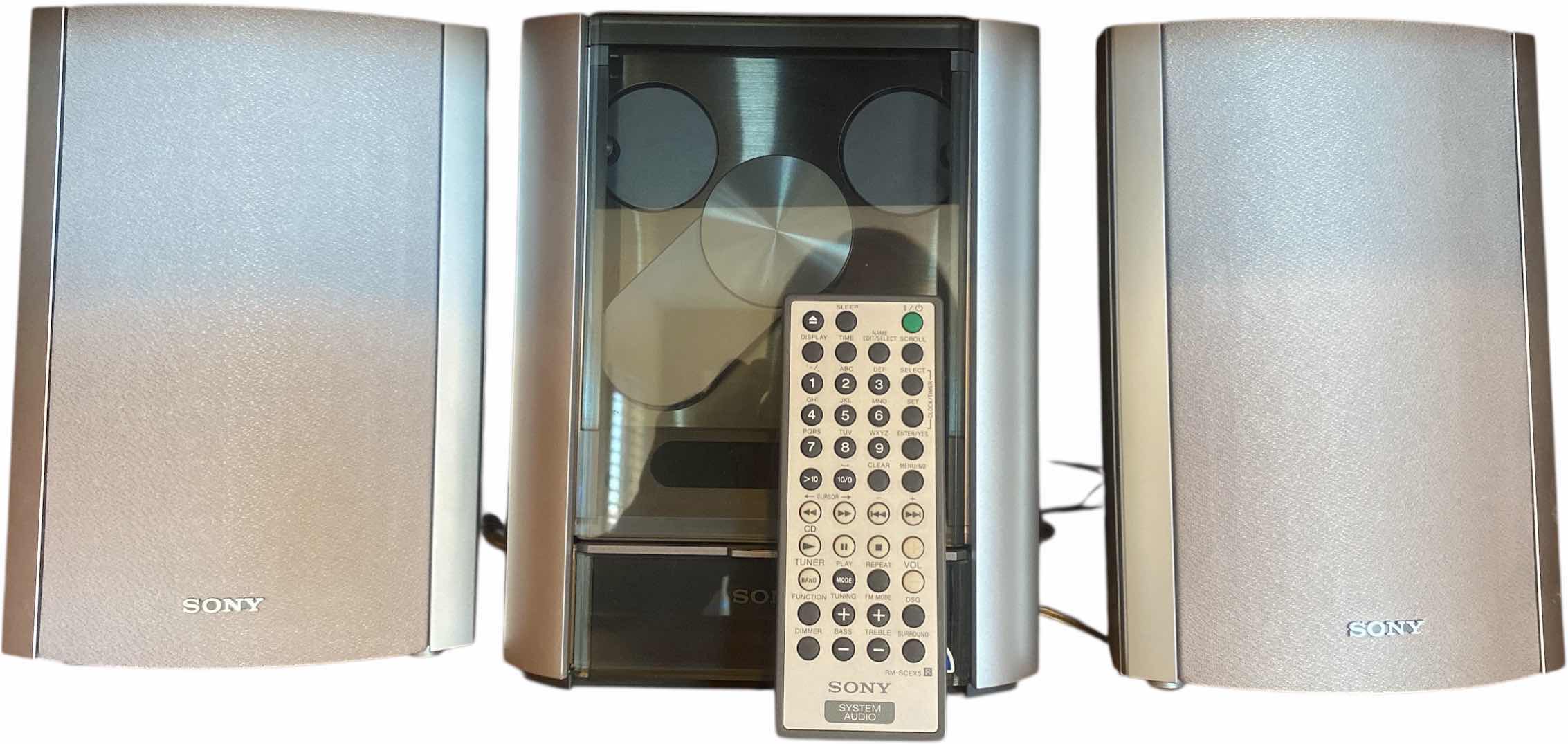 Photo 1 of SONY CD RADIO WITH SPEAKERS & REMOTE