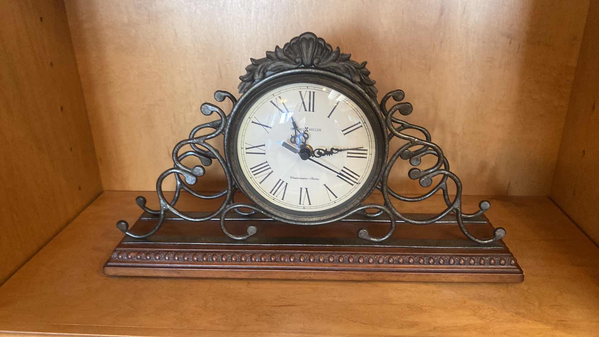 Photo 1 of HOWARD MILLERS WESTMINSTER CHIME MANTLE CLOCK 15 1/2” x 9 1/2”