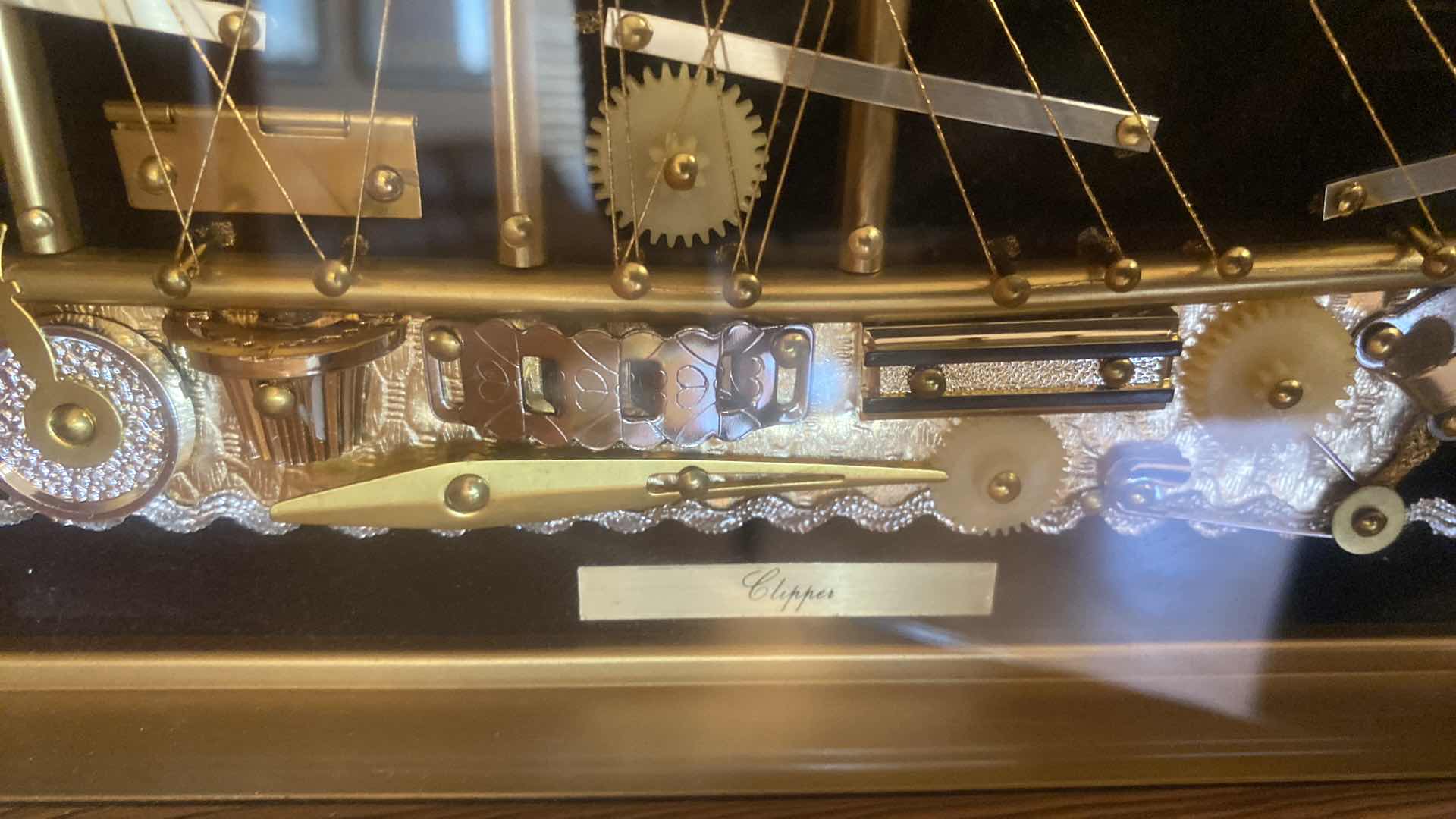 Photo 1 of LINDEN CLIPPER SHIP CLOCK PLAQUE 10” x 8”