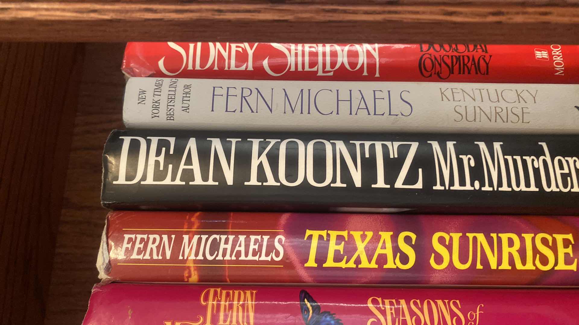 Photo 1 of SHELF OF HARDBOUND BOOKS - NOVELS