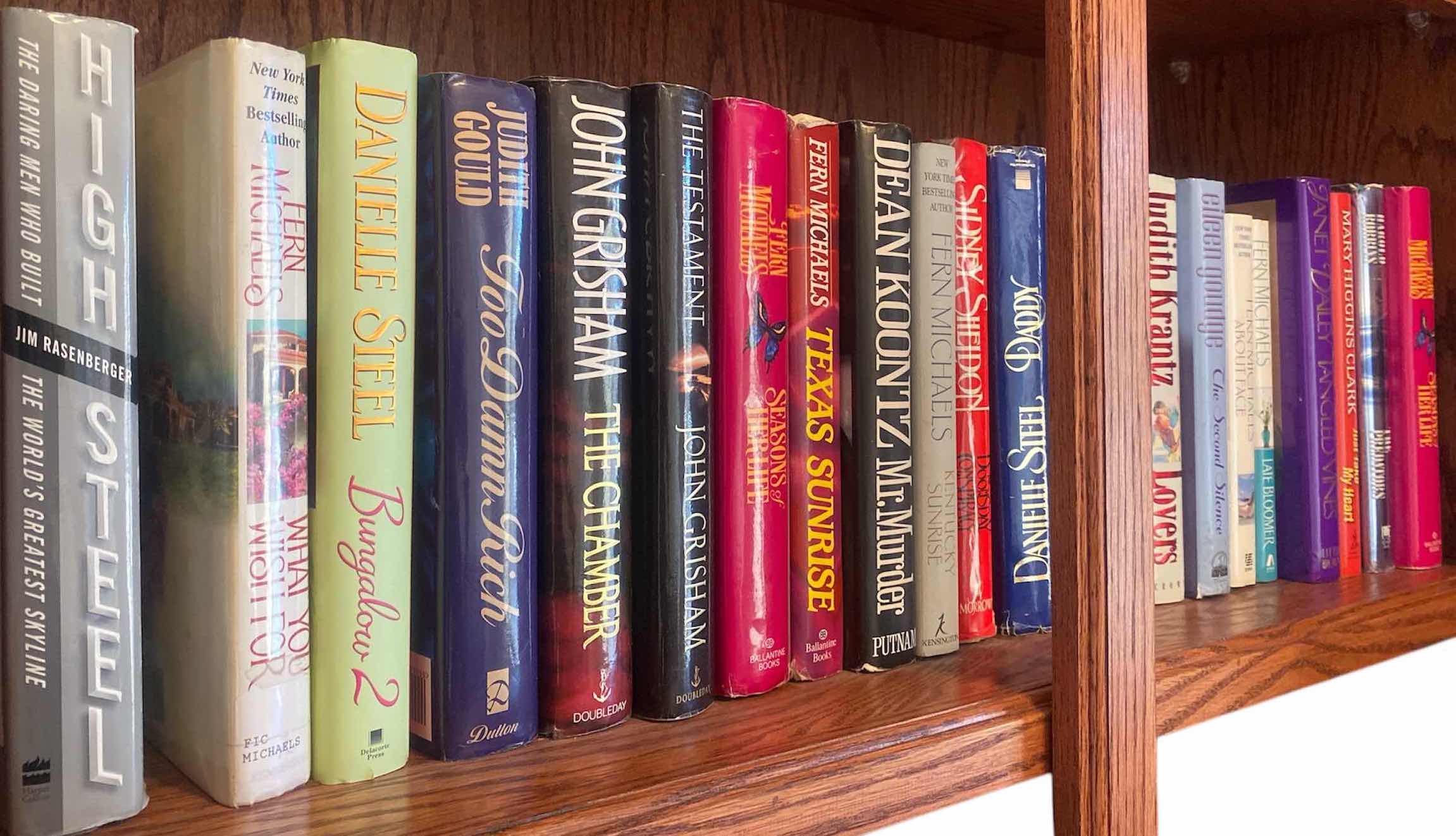 Photo 1 of SHELF OF HARDBOUND BOOKS - NOVELS