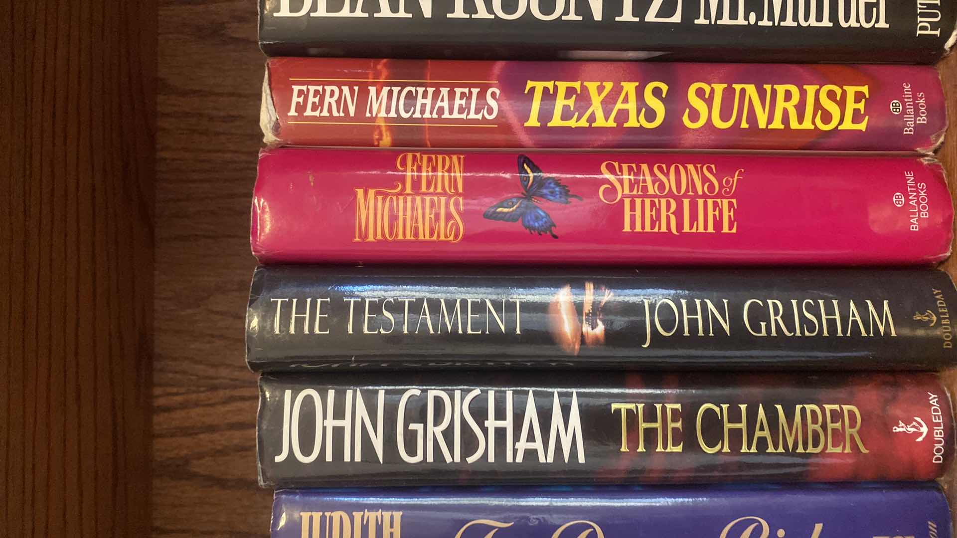 Photo 1 of SHELF OF HARDBOUND BOOKS - NOVELS