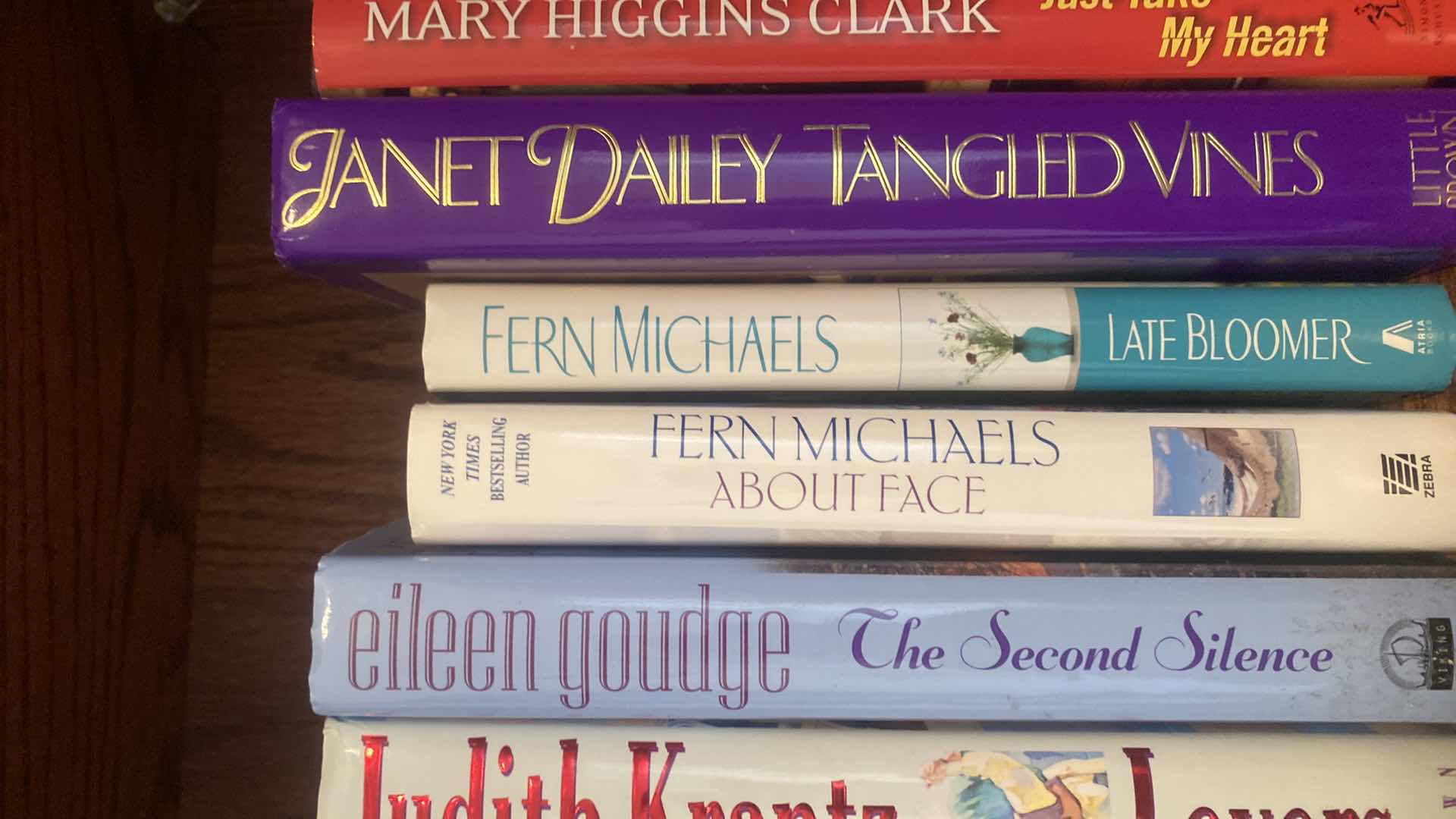 Photo 1 of SHELF OF HARDBOUND BOOKS - NOVELS