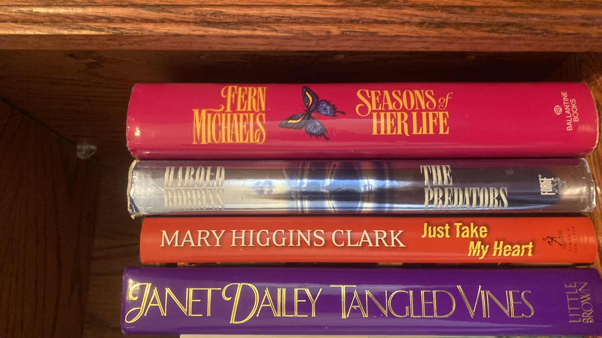 Photo 1 of SHELF OF HARDBOUND BOOKS - NOVELS