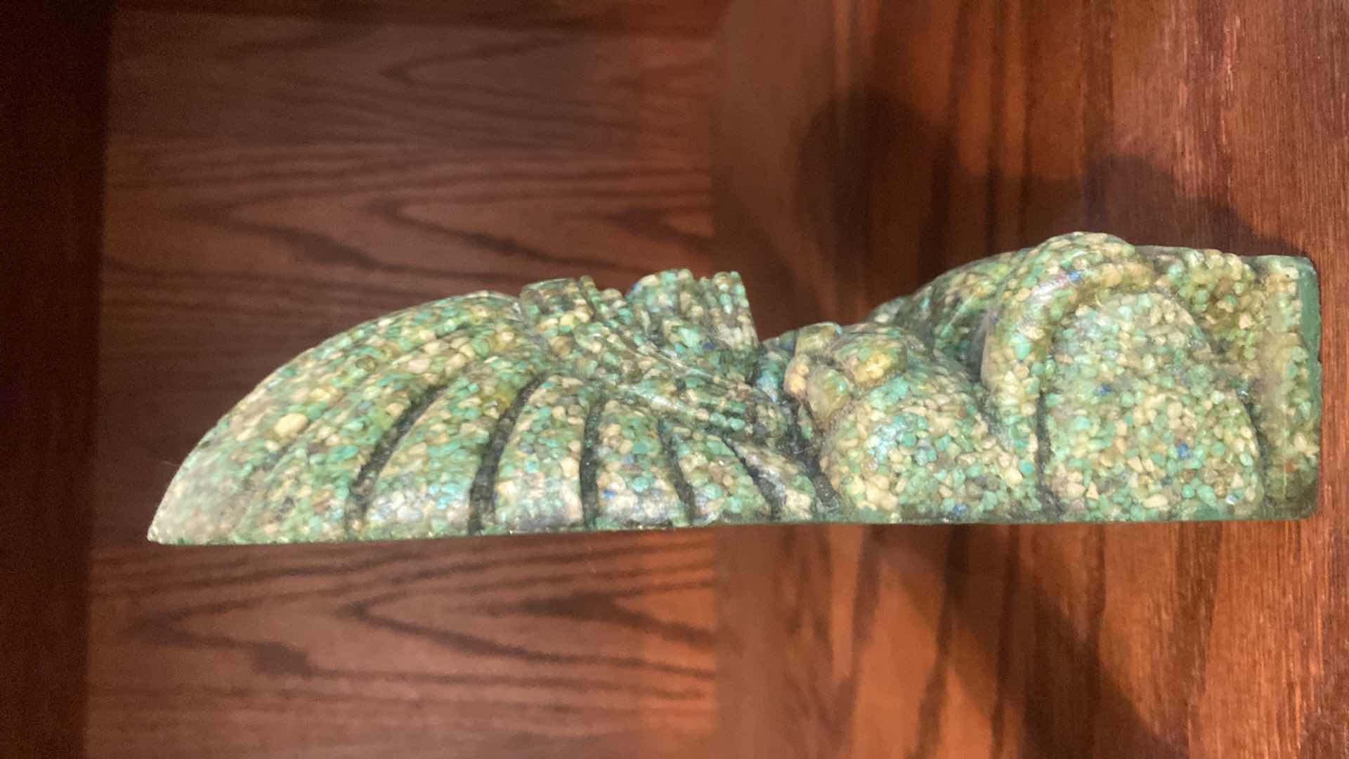 Photo 1 of MAYAN MALACHITE BOOK ENDSB 4” x 8 1/2”