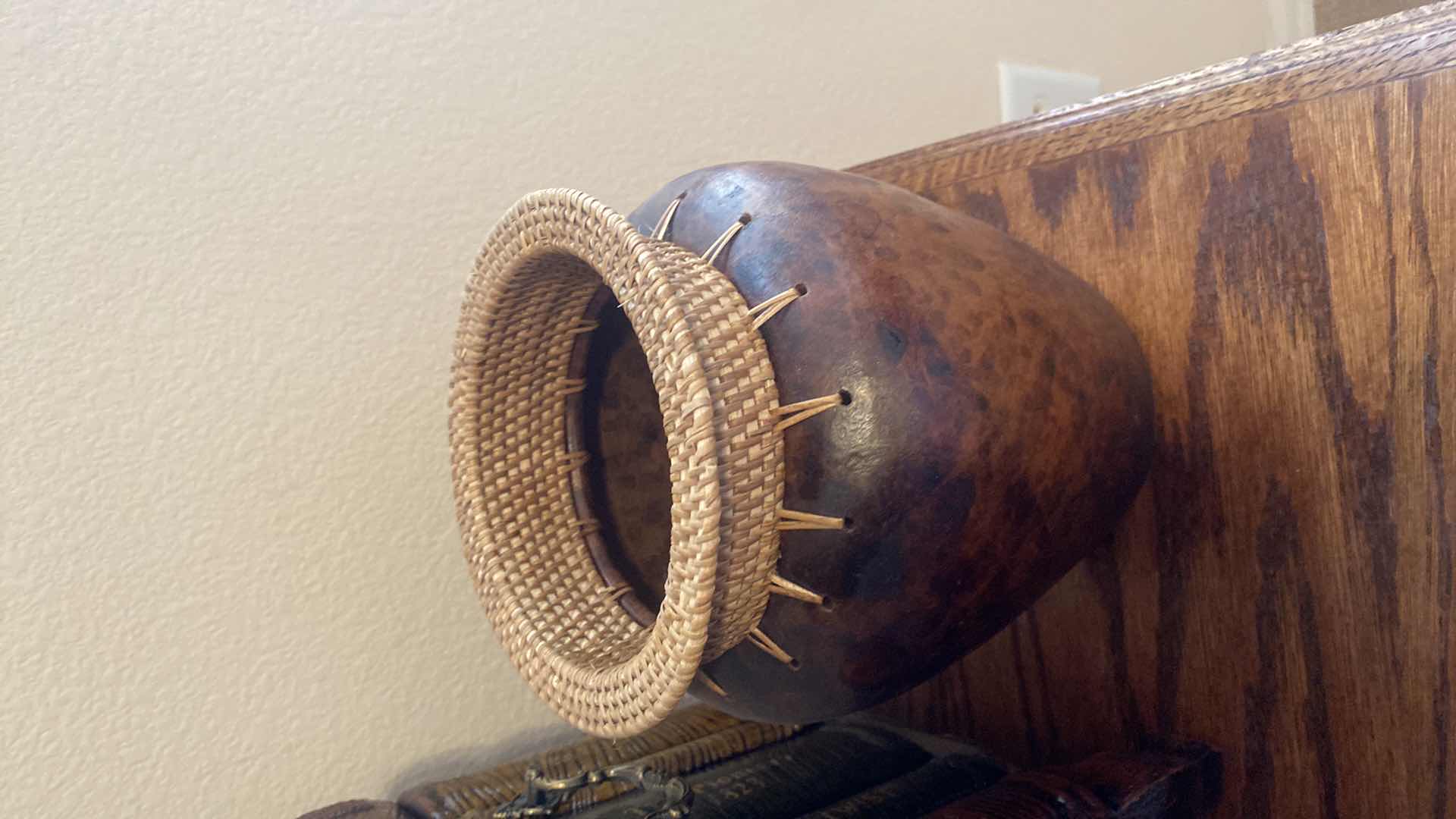 Photo 1 of 3-DECOR VASES & WOOD BOX 12” x 8” H10 1/2”