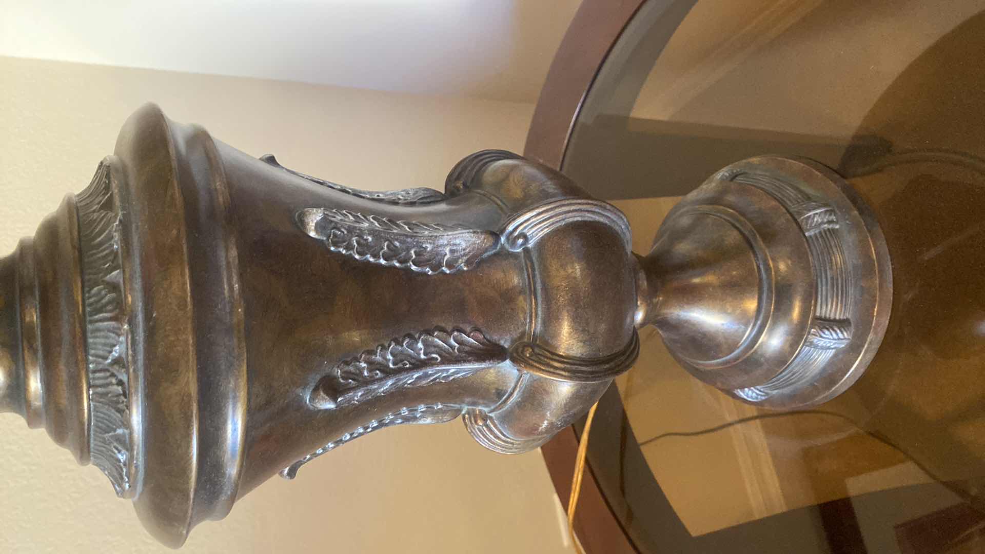 Photo 1 of HEAVY METAL TABLE LAMP H30”