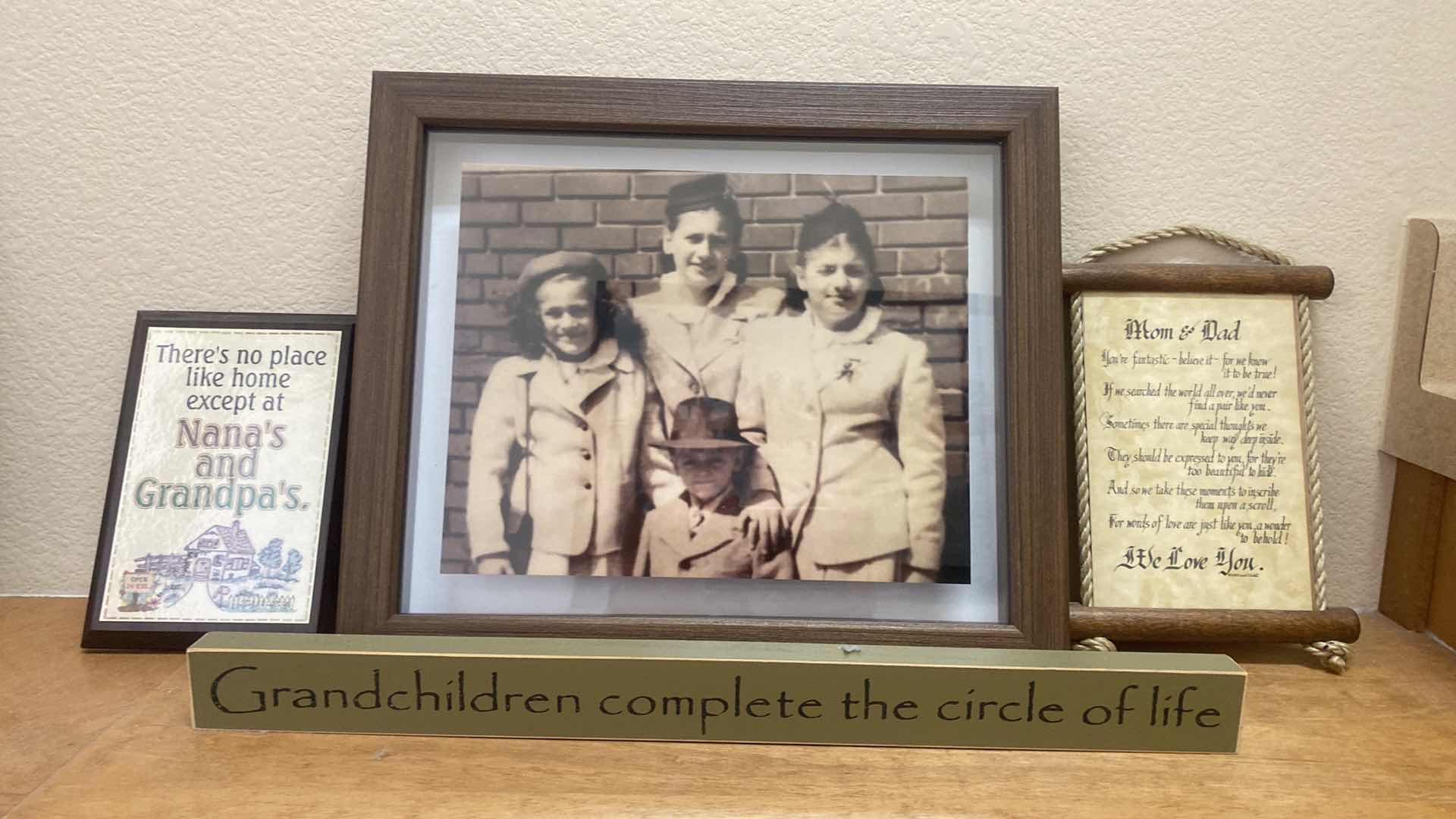 Photo 1 of 4-HOME DECOR WALL PLAQUES, OLD PHOTO 12” x 13 1/2”