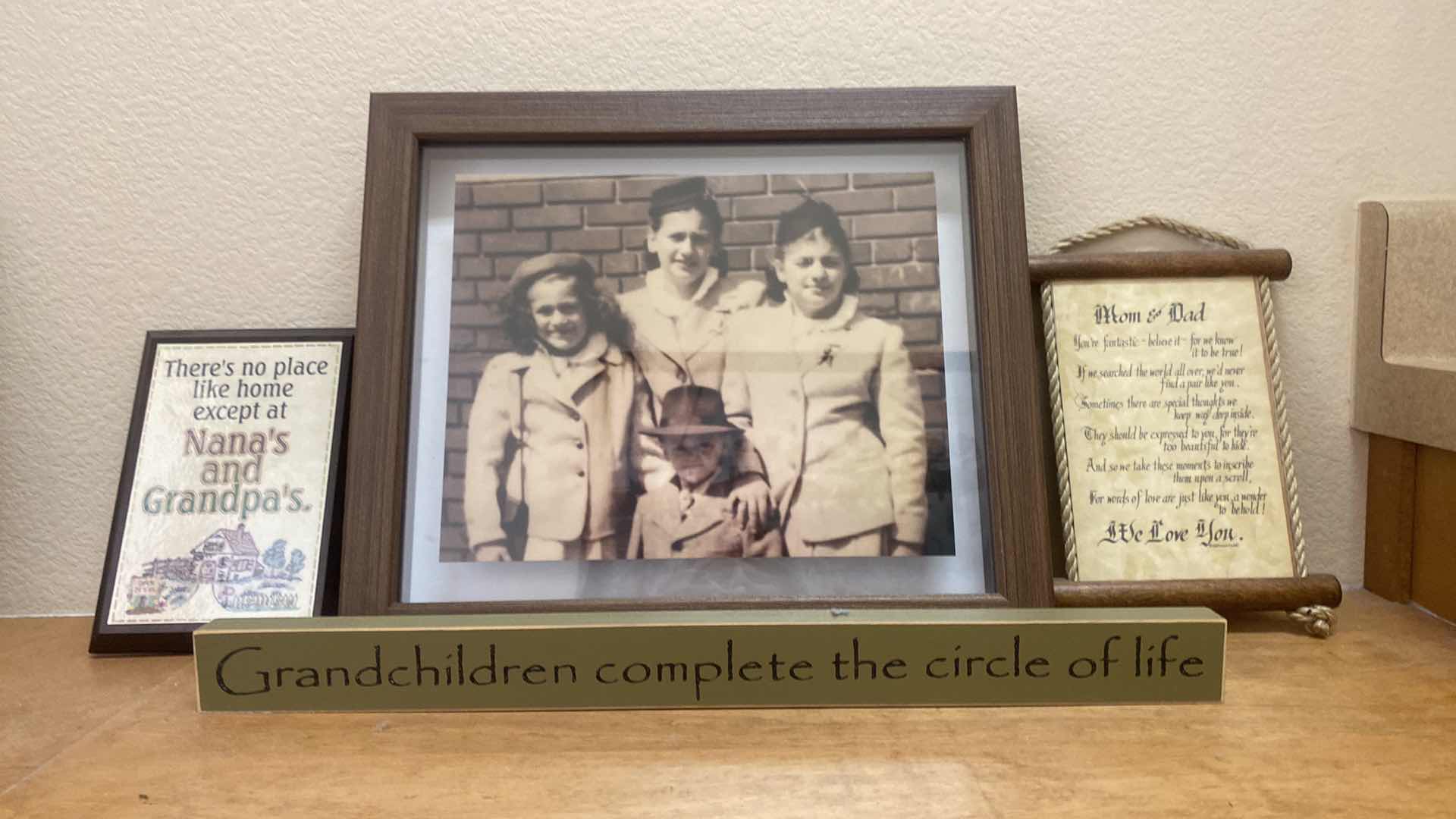 Photo 1 of 4-HOME DECOR WALL PLAQUES, OLD PHOTO 12” x 13 1/2”