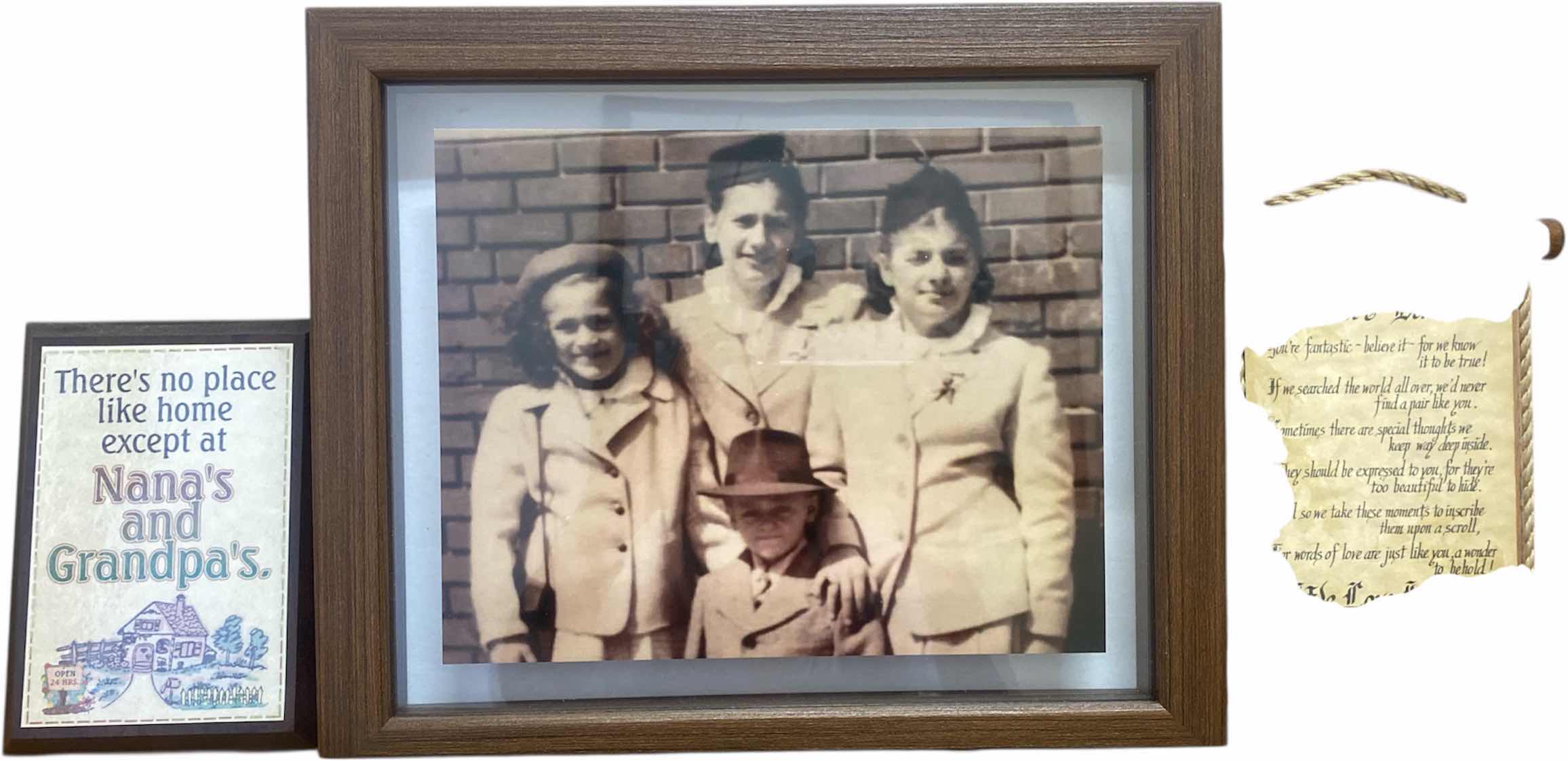 Photo 1 of 4-HOME DECOR WALL PLAQUES, OLD PHOTO 12” x 13 1/2”