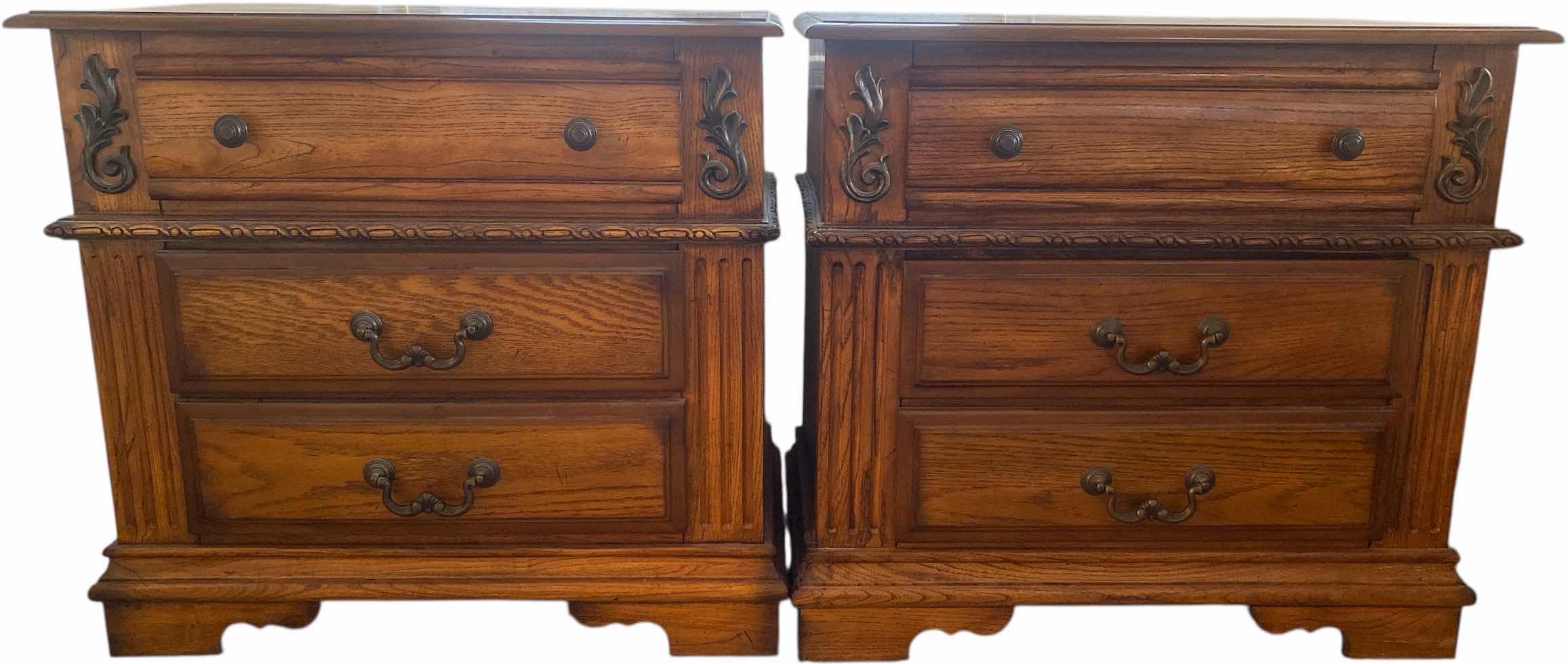 Photo 1 of 2-OAK WOOD NIGGT STANDS 30“ x 17“ H28”