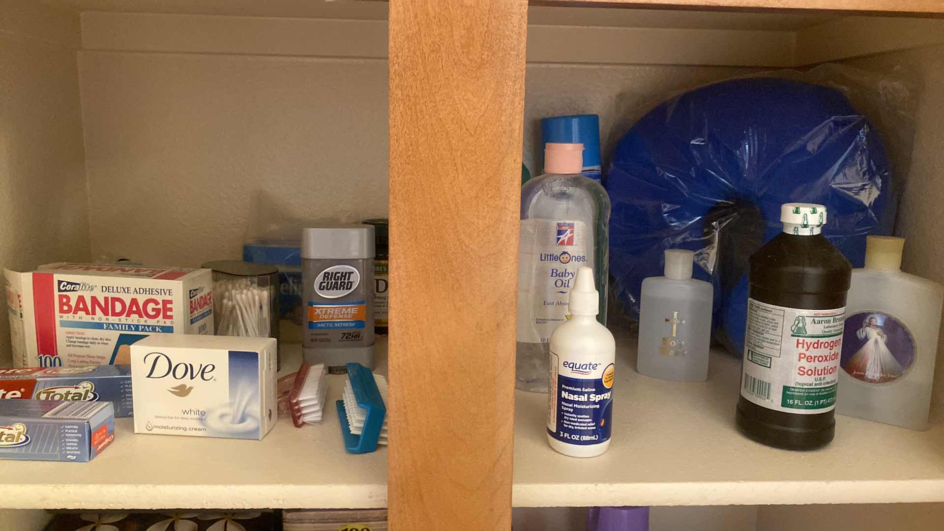 Photo 1 of CONTENTS OF CABINETS - BATH TOWELS & KLEENEX CLEANERS & HEALTH AIDS