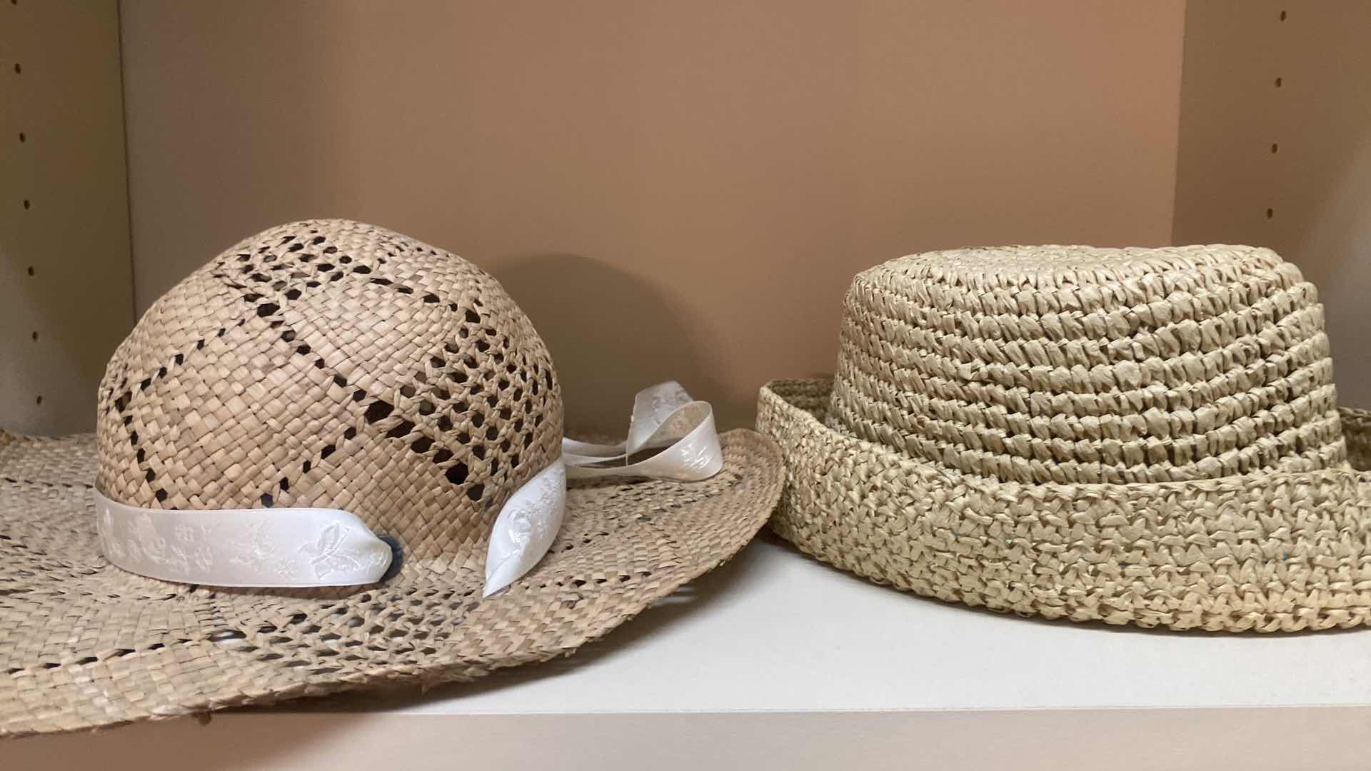 Photo 1 of 3 SHELFS WOMENS HATS, STRIPED BAG, CROSS , SUNGLASSES & WEIGHTS