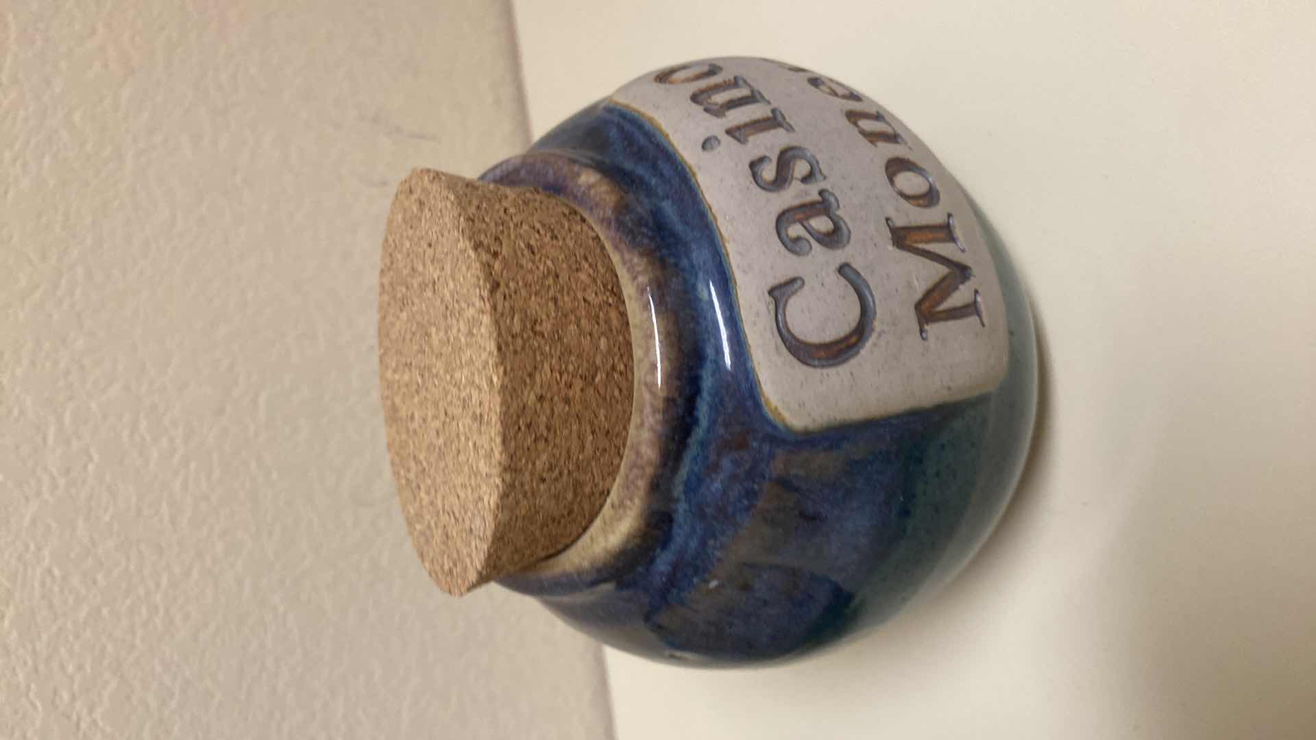 Photo 1 of 2-GLAZED POTTERY JARS 5” x 5 1/2”