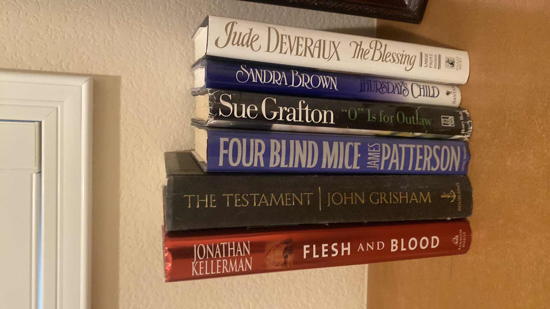 Photo 1 of 6-BOOKS NOVELS, STRETCHED CANVAS ARCHITECTURE ARTWORK & FRAMED GIRL PLAYING DRESS UP ARTWORK 19” x 23”