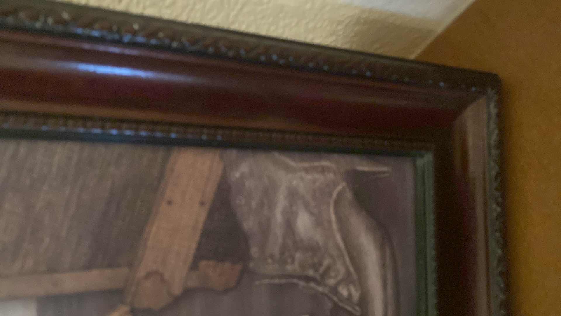 Photo 1 of 6-BOOKS NOVELS, STRETCHED CANVAS ARCHITECTURE ARTWORK & FRAMED GIRL PLAYING DRESS UP ARTWORK 19” x 23”