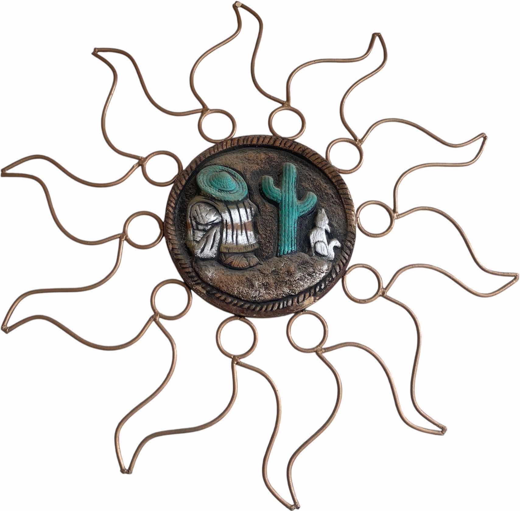 Photo 1 of METAL YARD ART WALL DECOR - SUN 27”