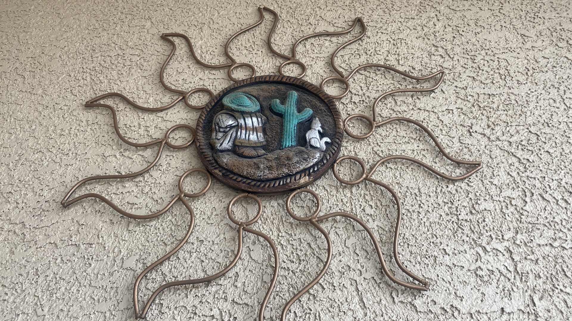 Photo 1 of METAL YARD ART WALL DECOR - SUN 27”