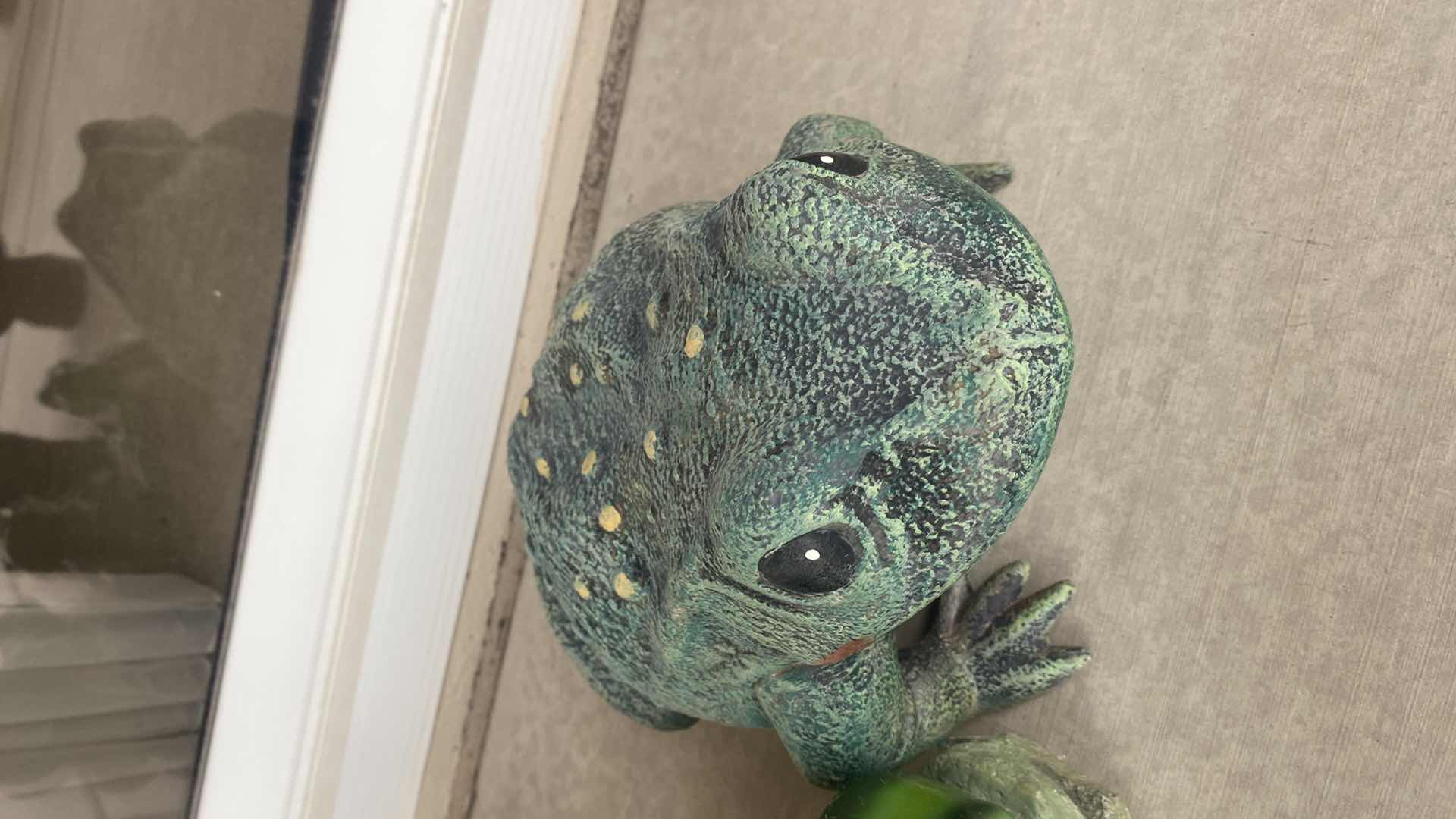 Photo 1 of 3-RESIN FROGS YARD ART LARGEST 13” x 7”